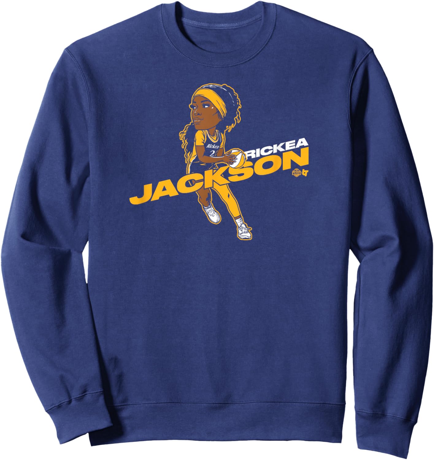 Rickea Jackson - Caricature - Los Angeles Basketball Sweatshirt - Sweatshirt | Navy