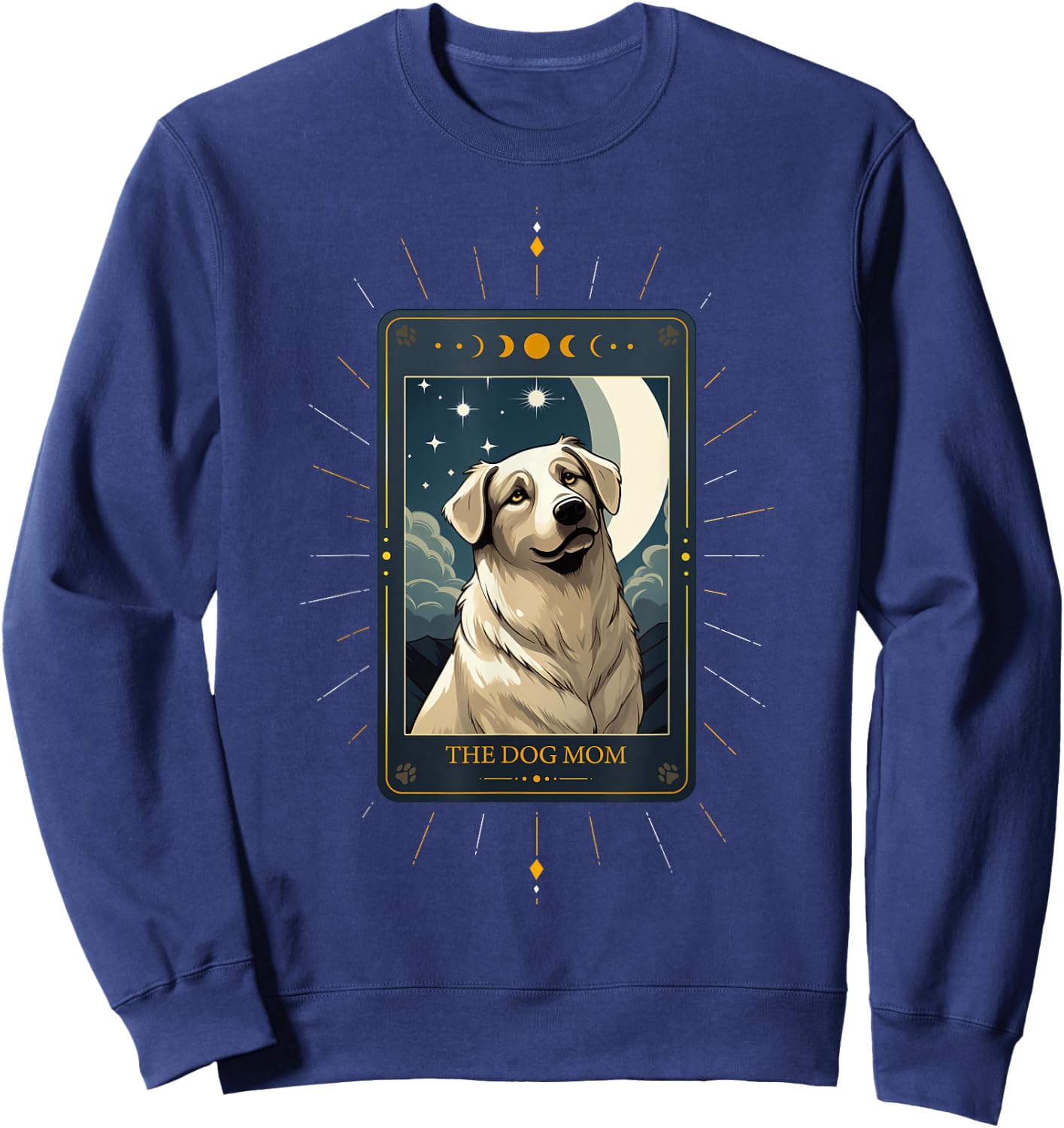 Anatolian Shepherd The Dog Mom Tarot Card Cute Kawaii Pet Sweatshirt - Sweatshirt | Navy