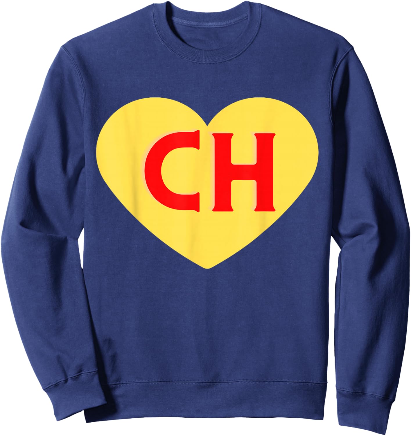 Whyte Women's Red Heart , Small, Classic Fit, , Short Sleeve, Machine Wash, US Size Small Sweatshirt - Sweatshirt | Navy