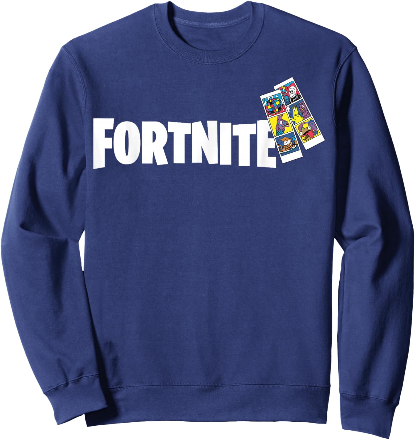 Fortnite Photo Strip & Logo Sweatshirt - Sweatshirt | Navy