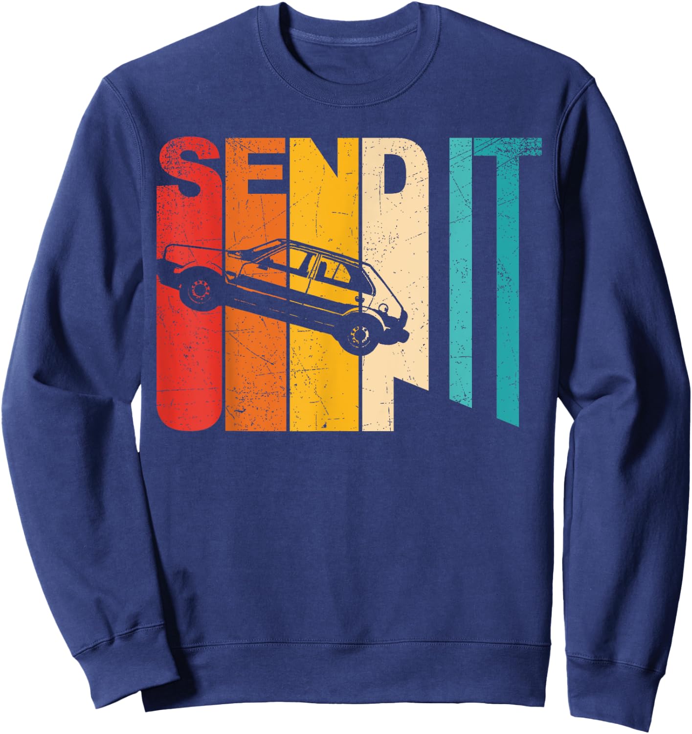 Send It Race Car Meme Shirt Sweatshirt - Sweatshirt | Navy