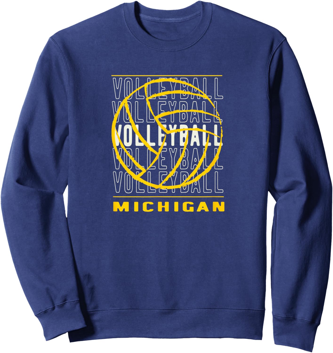 Volleyball Michigan by Volleyball Michigan Merch Sweatshirt - Sweatshirt | Navy