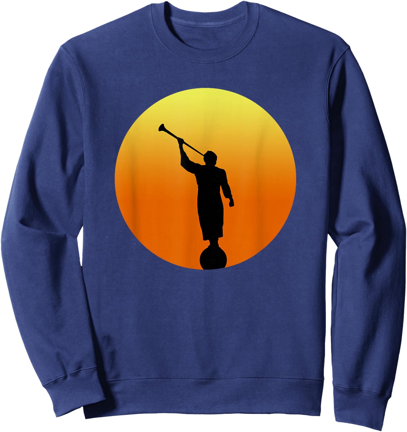 Mormon Angel Moroni at Sunset Sweatshirt - Sweatshirt | Navy