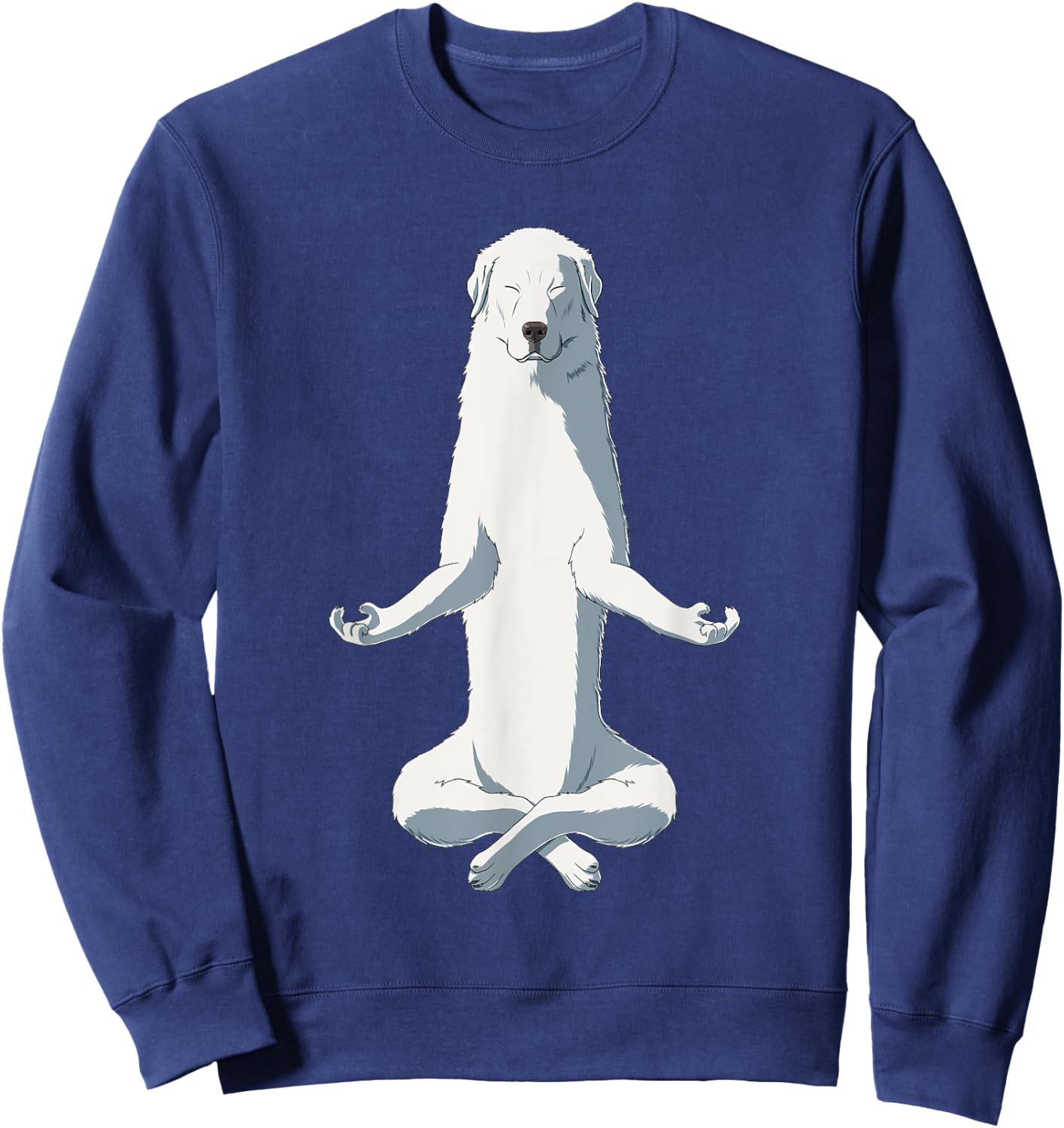 Funny Yoga Dog Maremma Sheepdog Sweatshirt - Sweatshirt | Navy