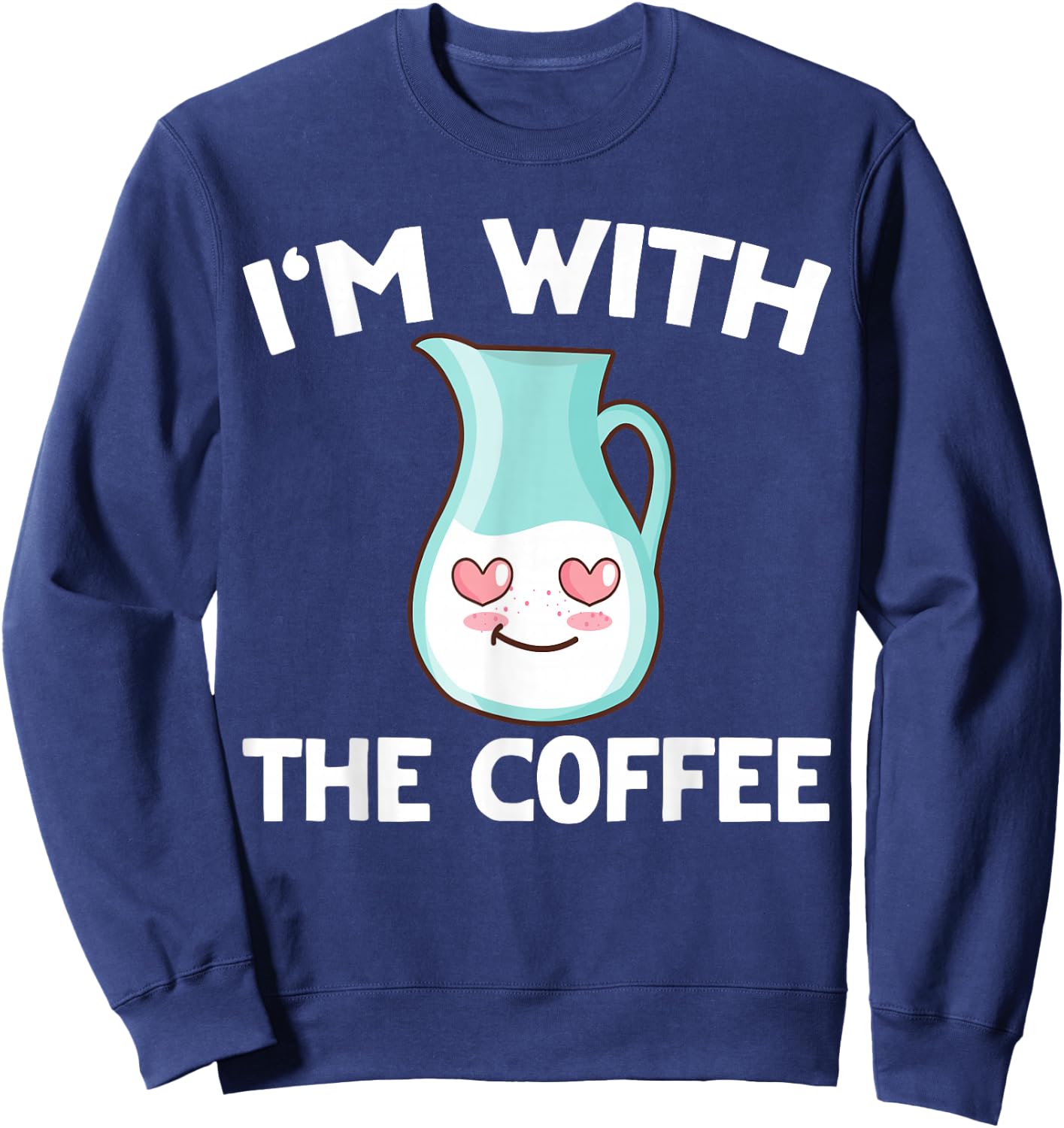 Coffee & Creamer Matching His & Hers Couples Sweatshirt - Sweatshirt | Navy