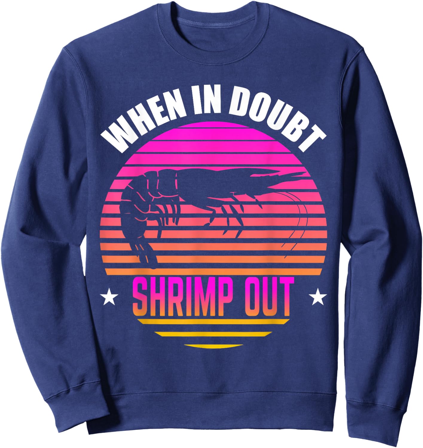 Retro BJJ Brazilian Jiu Jitsu Shrimp Out Grappling Sweatshirt - Sweatshirt | Navy