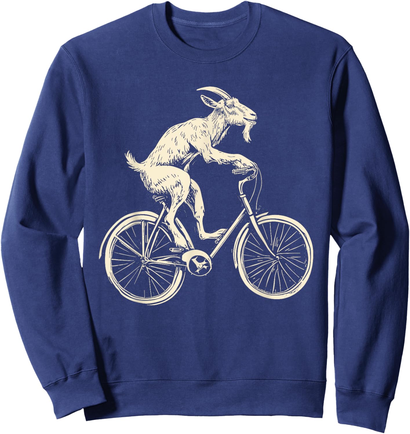 Goat Mountain Bike MTB Cycling Bicycle Cyclist Funny Sweatshirt - Sweatshirt | Navy