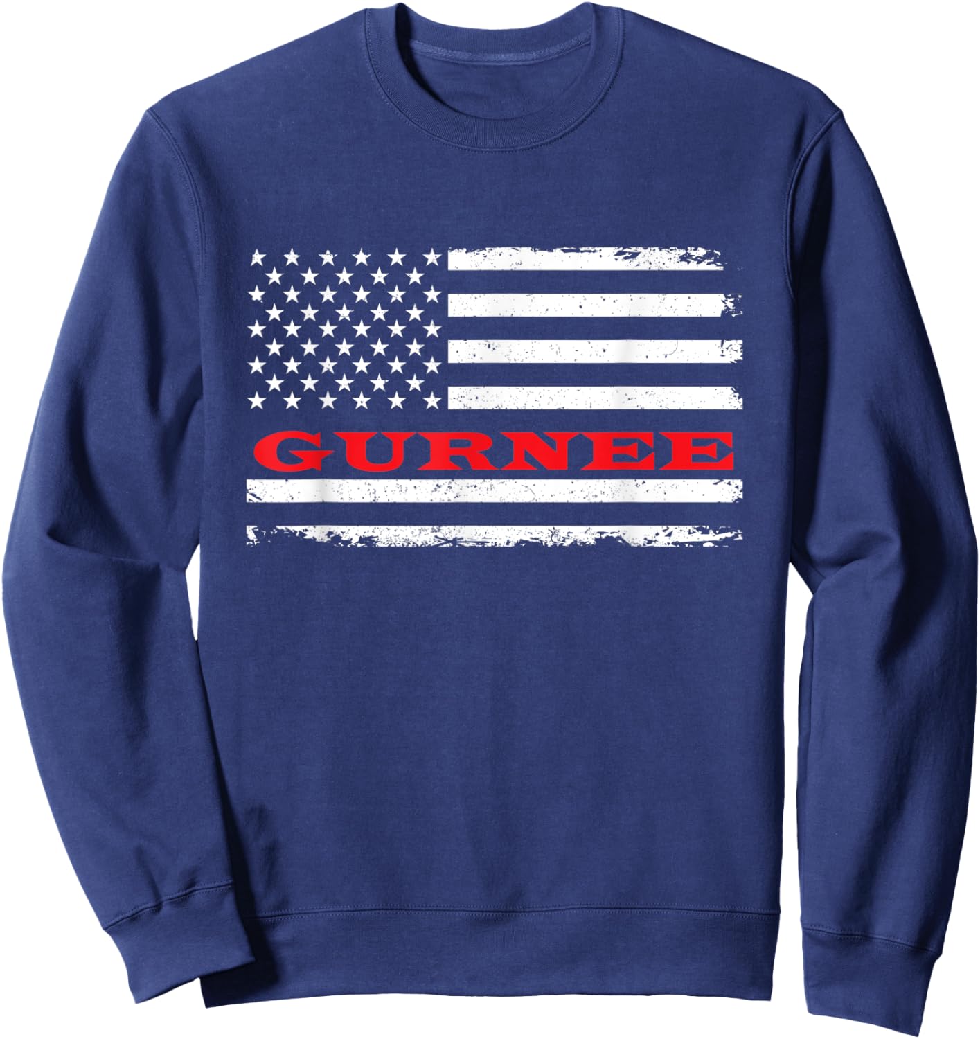 Illinois American Flag Gurnee USA Patriotic Souvenir Sweatshirt - Sweatshirt | Navy