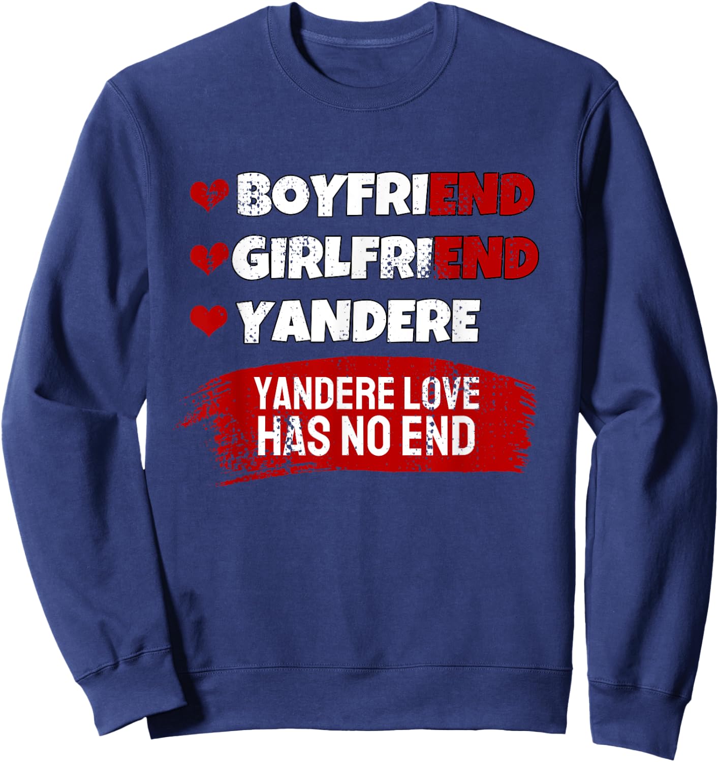 Yandere Love Club I Japanese Anime Yandere Sweatshirt - Sweatshirt | Navy