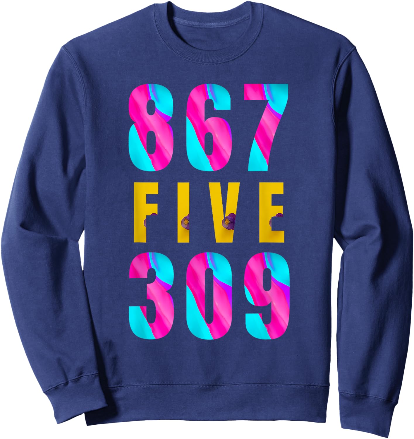 Jenny Phone Number 867-5309 Funny Rock Music Sweatshirt - Sweatshirt | Navy