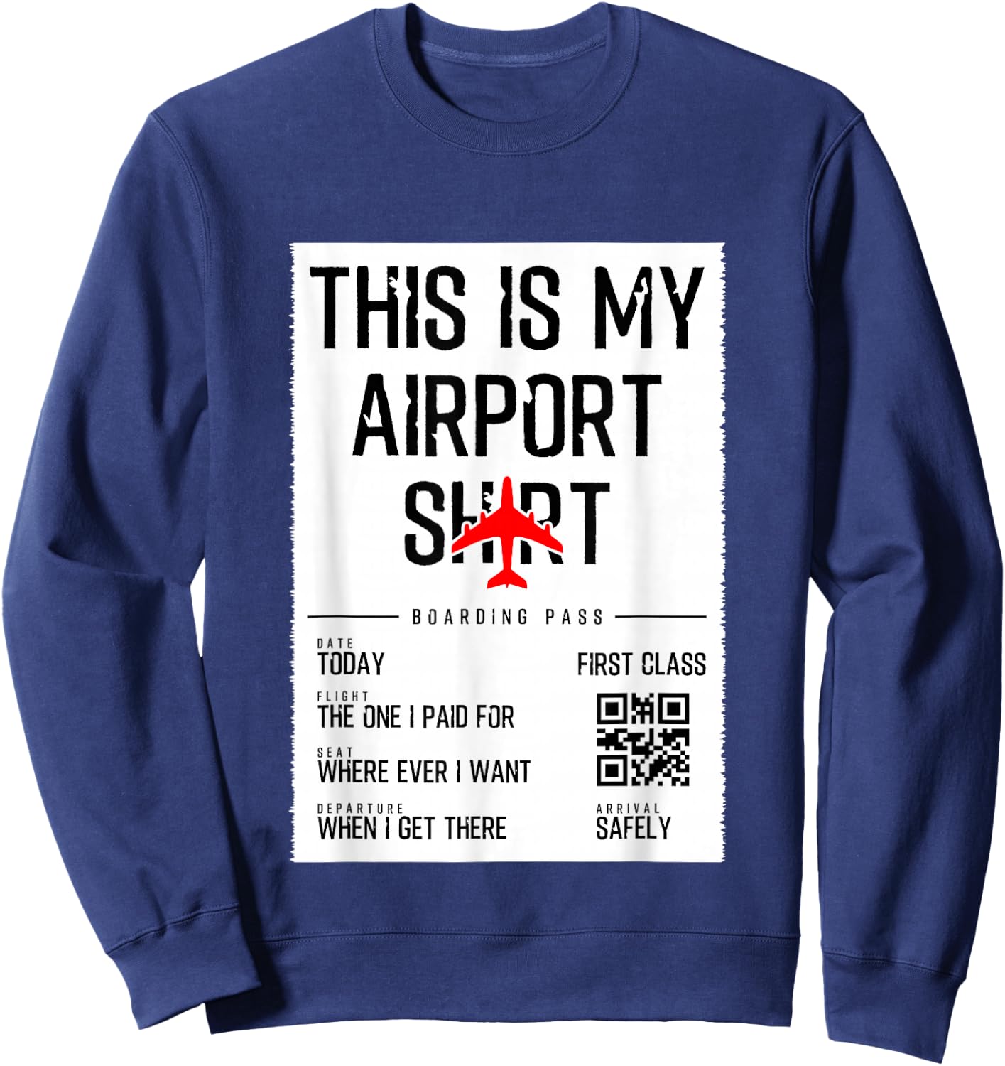 This is My Airport Shirt Family Travel Sweatshirt - Sweatshirt | Navy