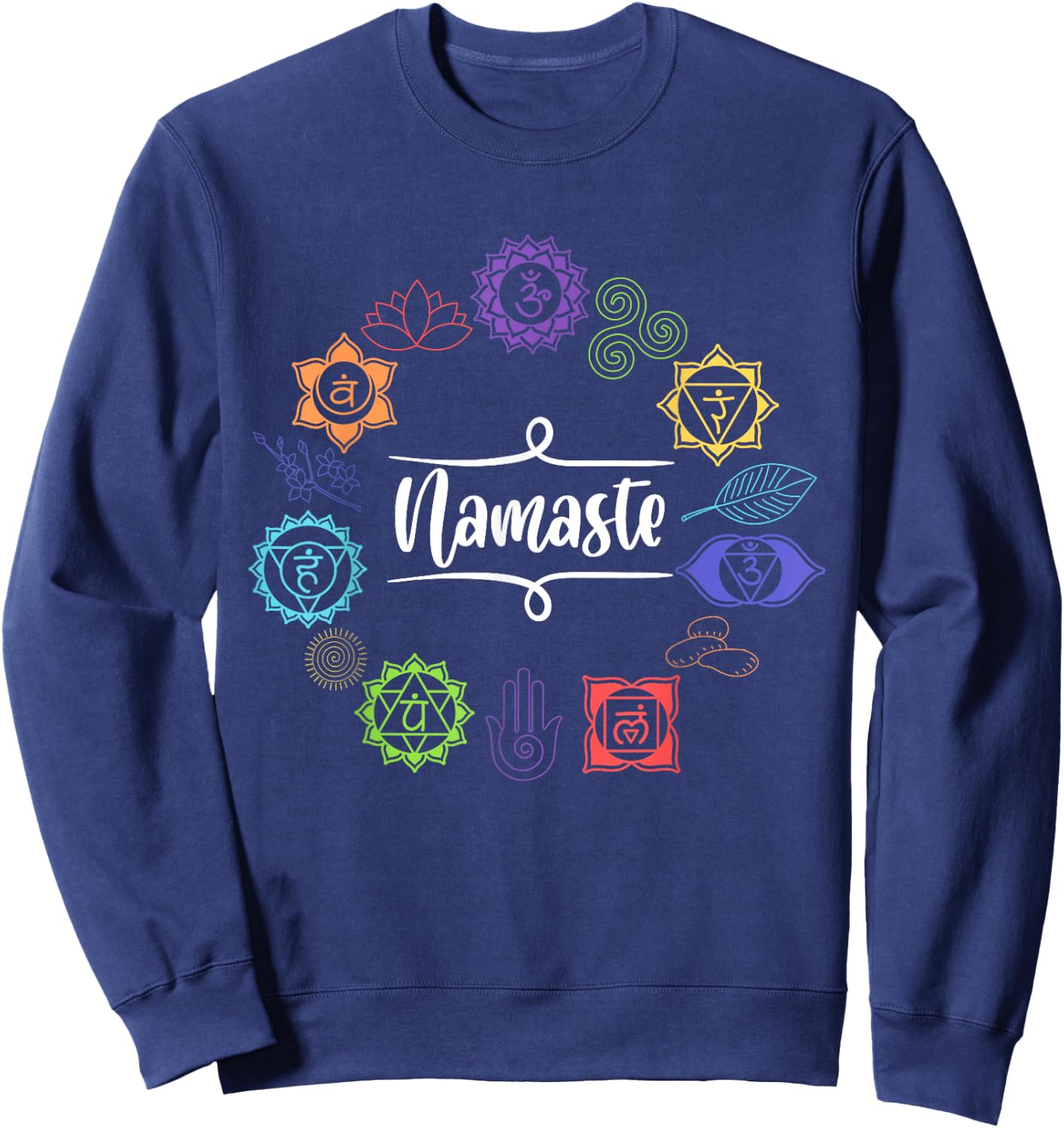 Namaste Yoga Meditation Calm Soul and Body Yoga Teacher Men Women Girls Kids Sweatshirt - Sweatshirt | Navy