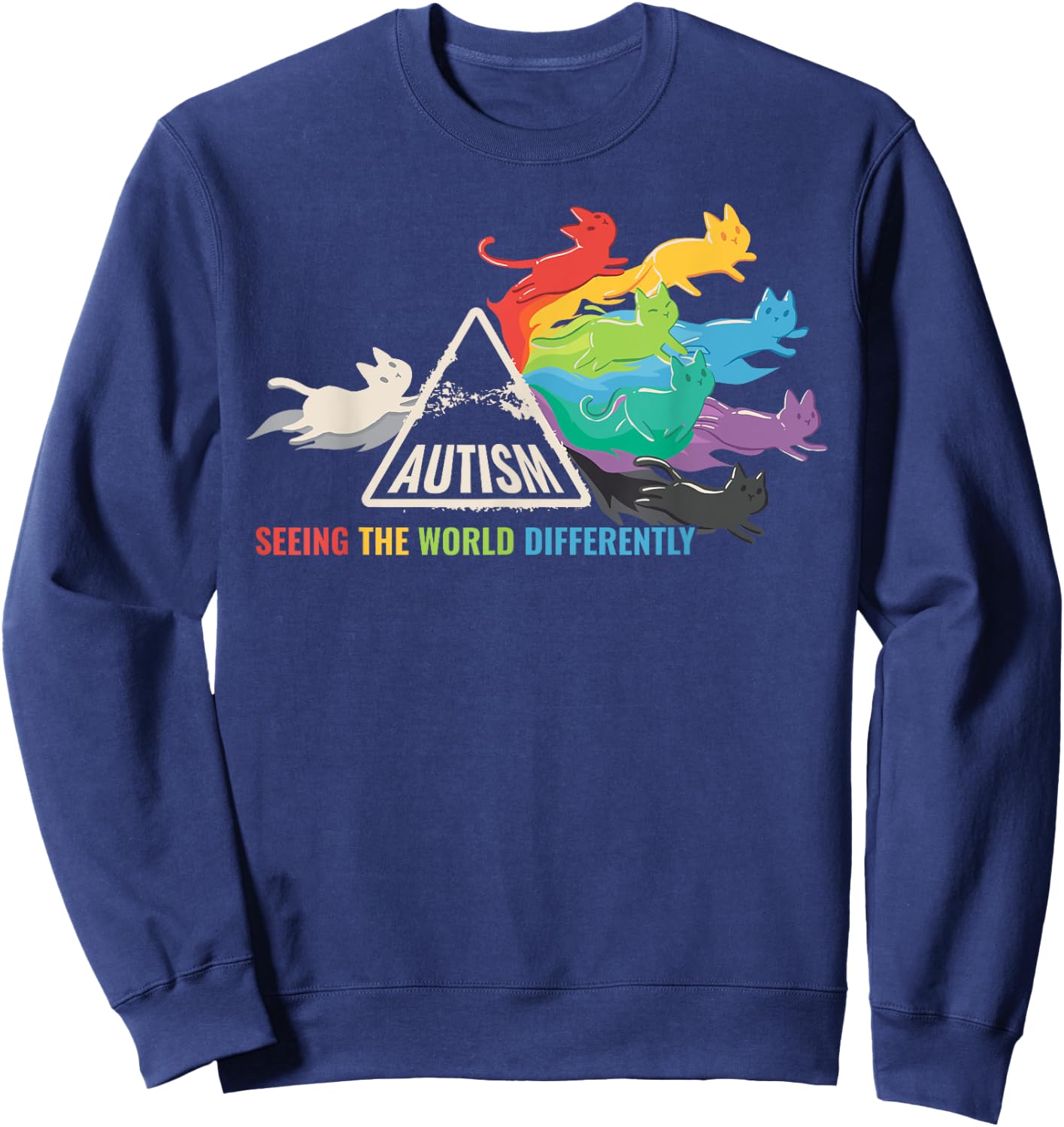 Autism Seeing The World Differently Sweatshirt - Sweatshirt | Navy