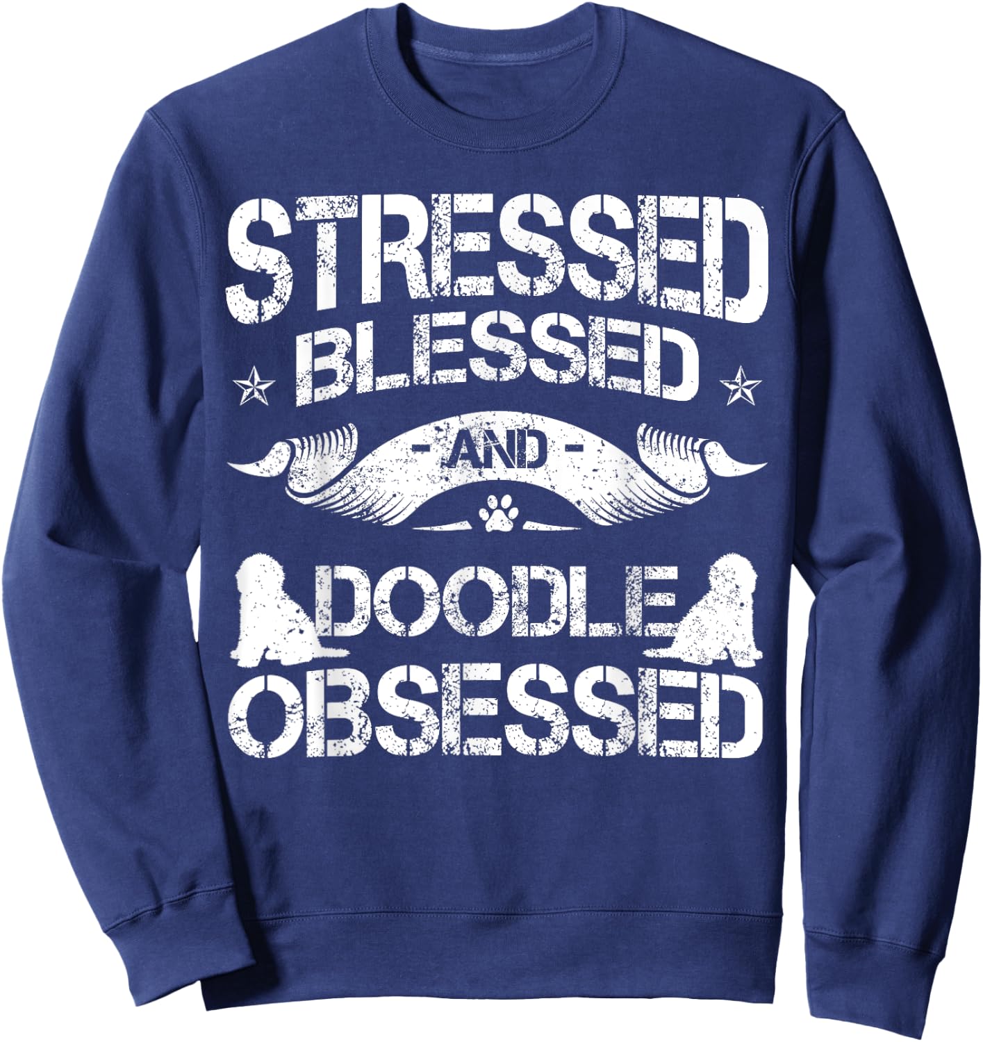 Doodle Lover Goldendoodle Groodie Dog Owner Crossbreed Breed Men Women Girls Kids Sweatshirt - Sweatshirt | Navy