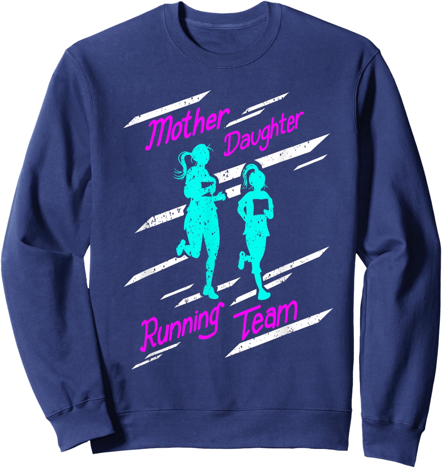 Cool Mother Daughter Running Team | Funny Runner Tandem Gift Sweatshirt - Sweatshirt | Navy