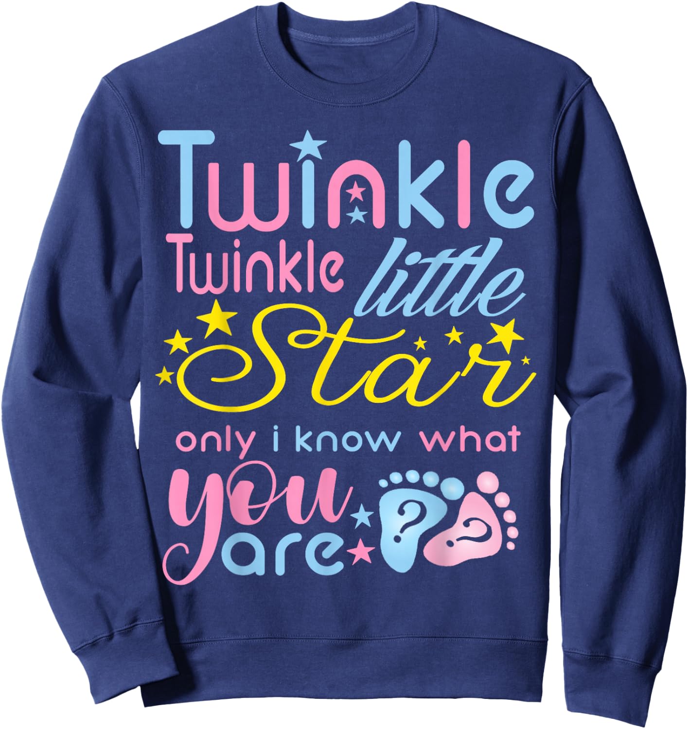Twinkle Twinkle Little Star Only I Know Gender Keeper Reveal Sweatshirt - Sweatshirt | Navy