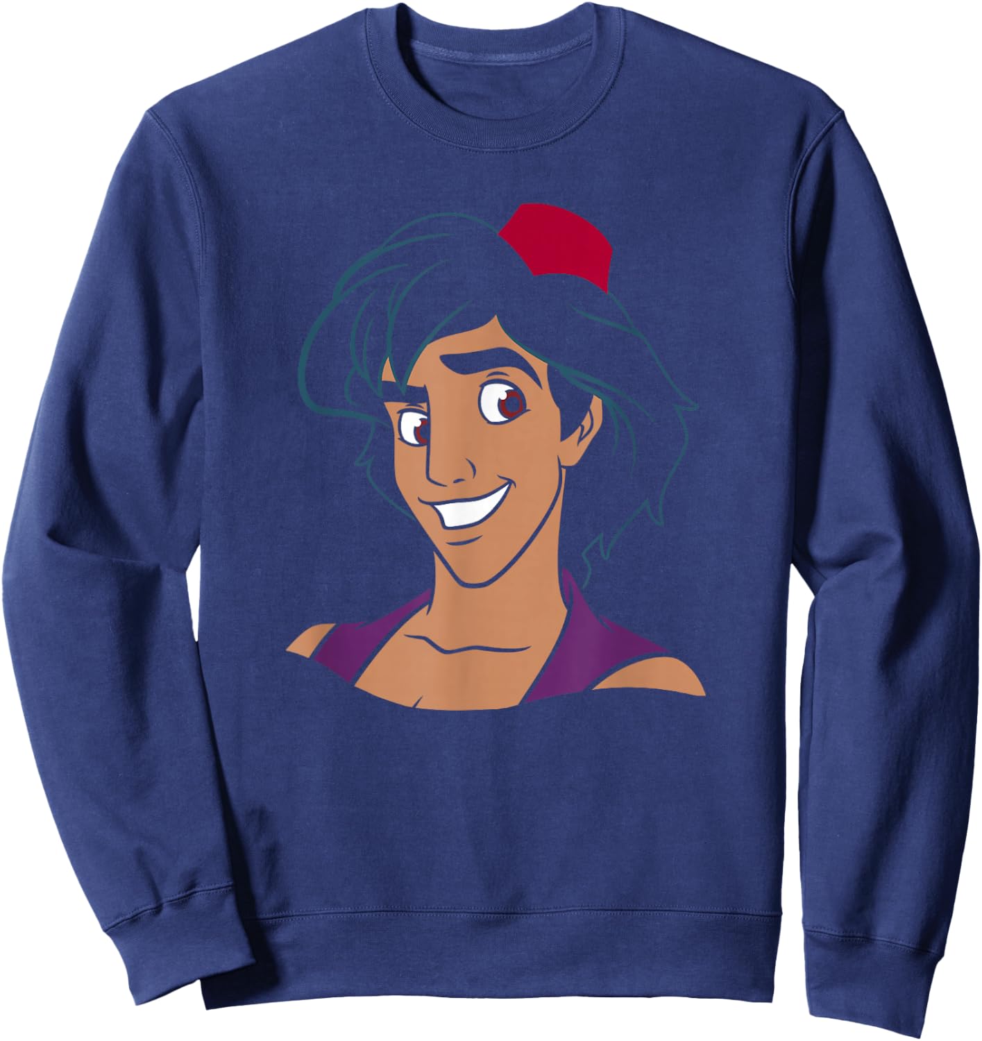 Disney Aladdin Big Smile Portrait Sweatshirt - Sweatshirt | Navy