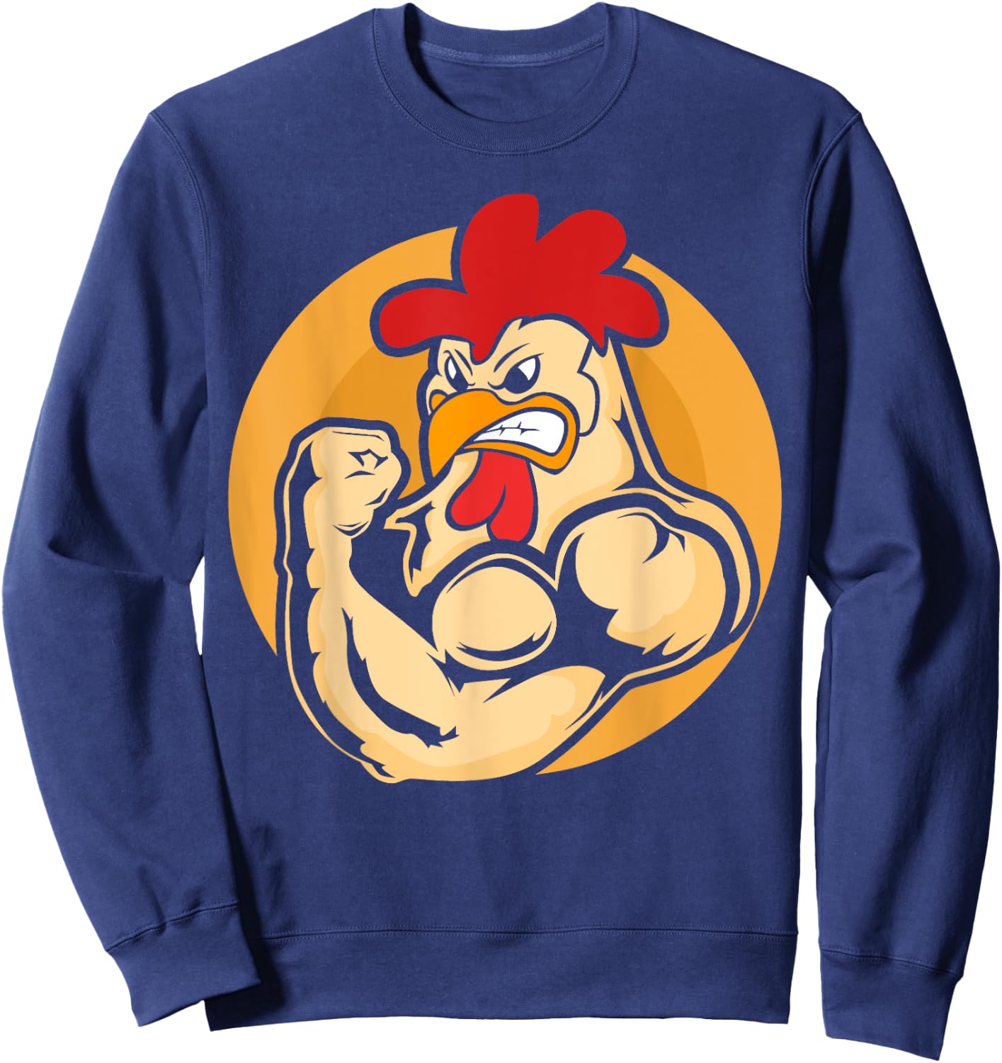 Strong Muscle Chicken Fitness Gym Chickens Sweatshirt - Sweatshirt | Navy