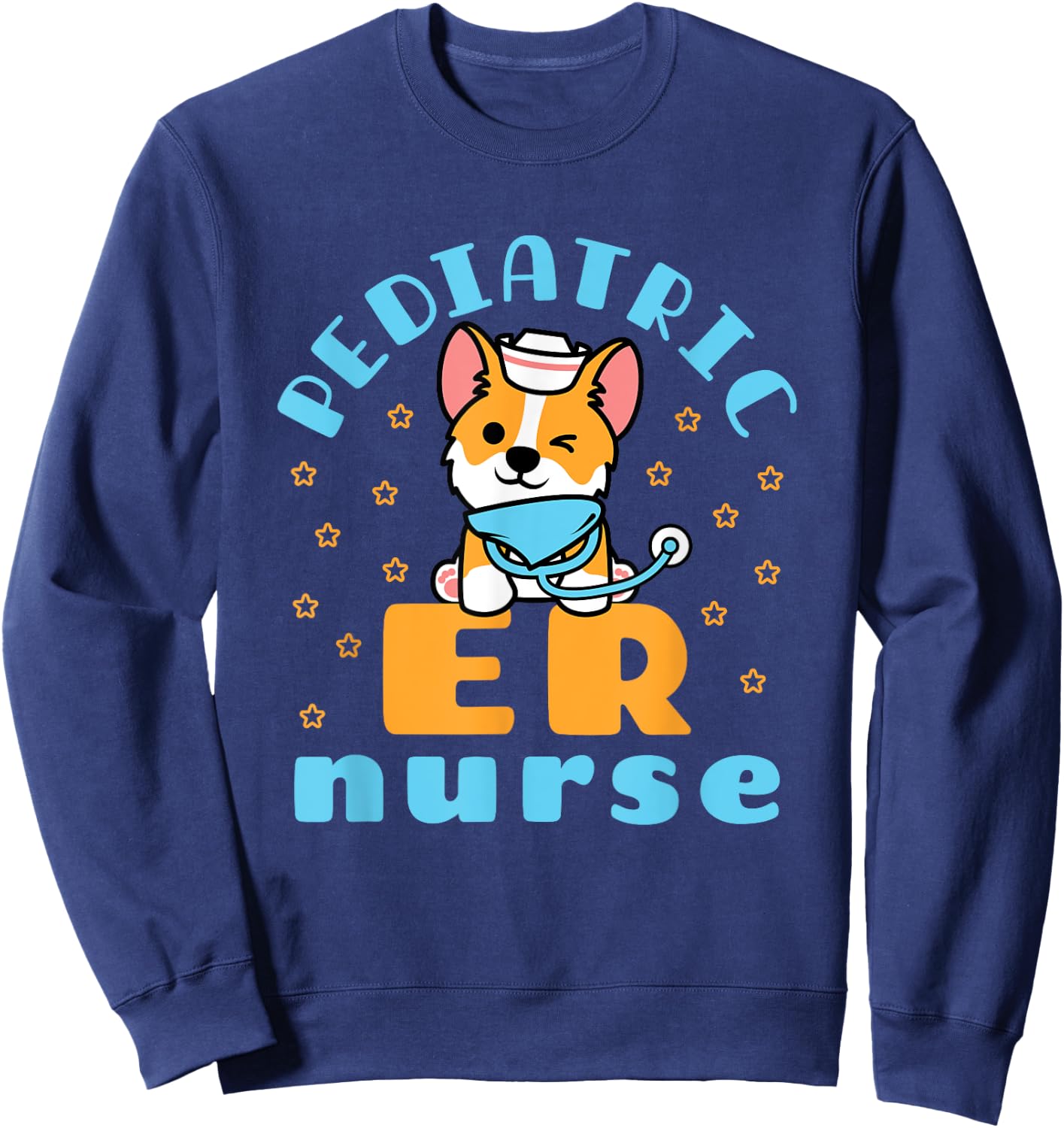 Cute Pediatric ER Nurse Pedi Unit Emergency Room Nursing Sweatshirt - Sweatshirt | Navy