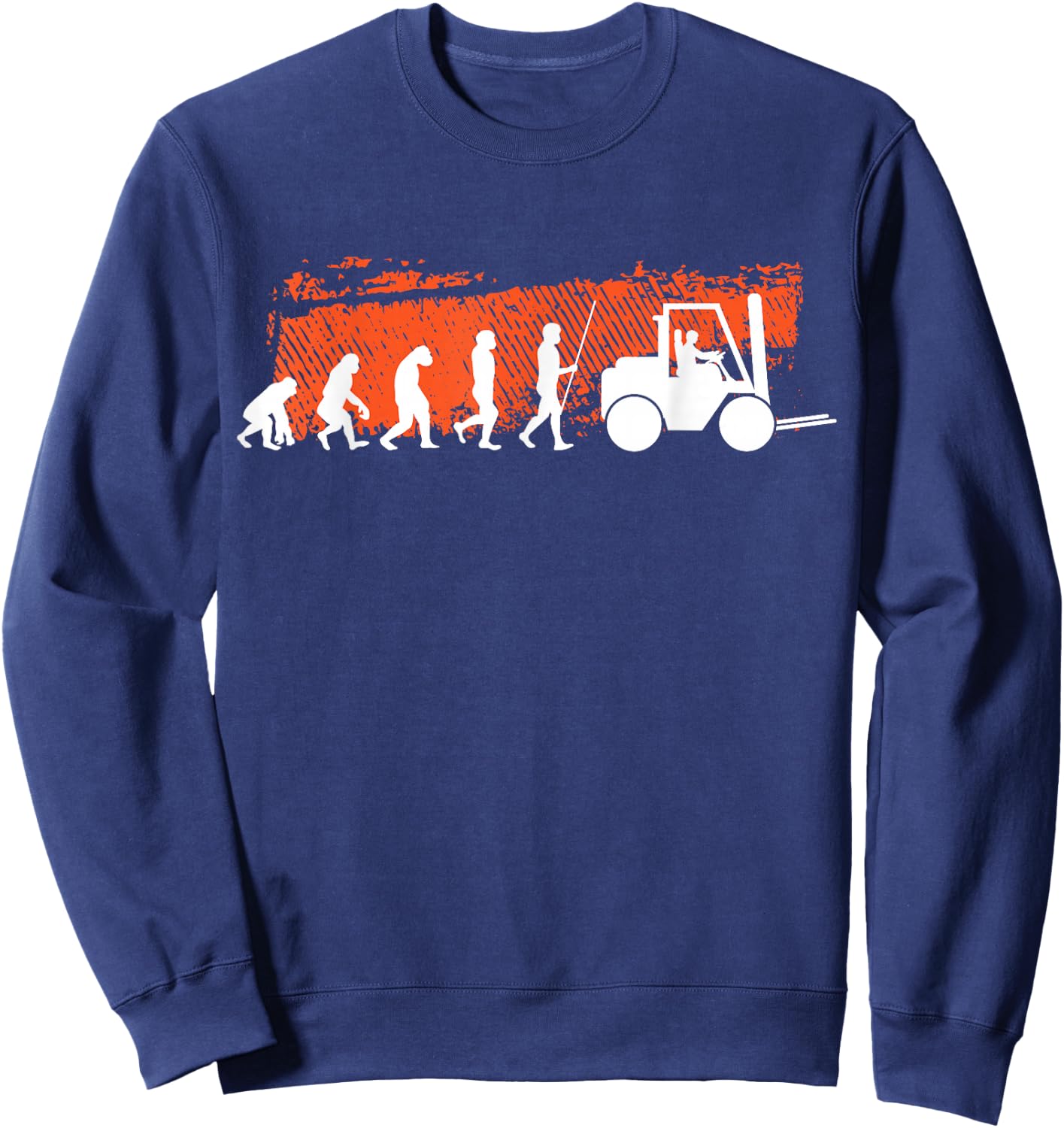 Evolution forklift | Forklift driver warehouse worker Sweatshirt - Sweatshirt | Navy