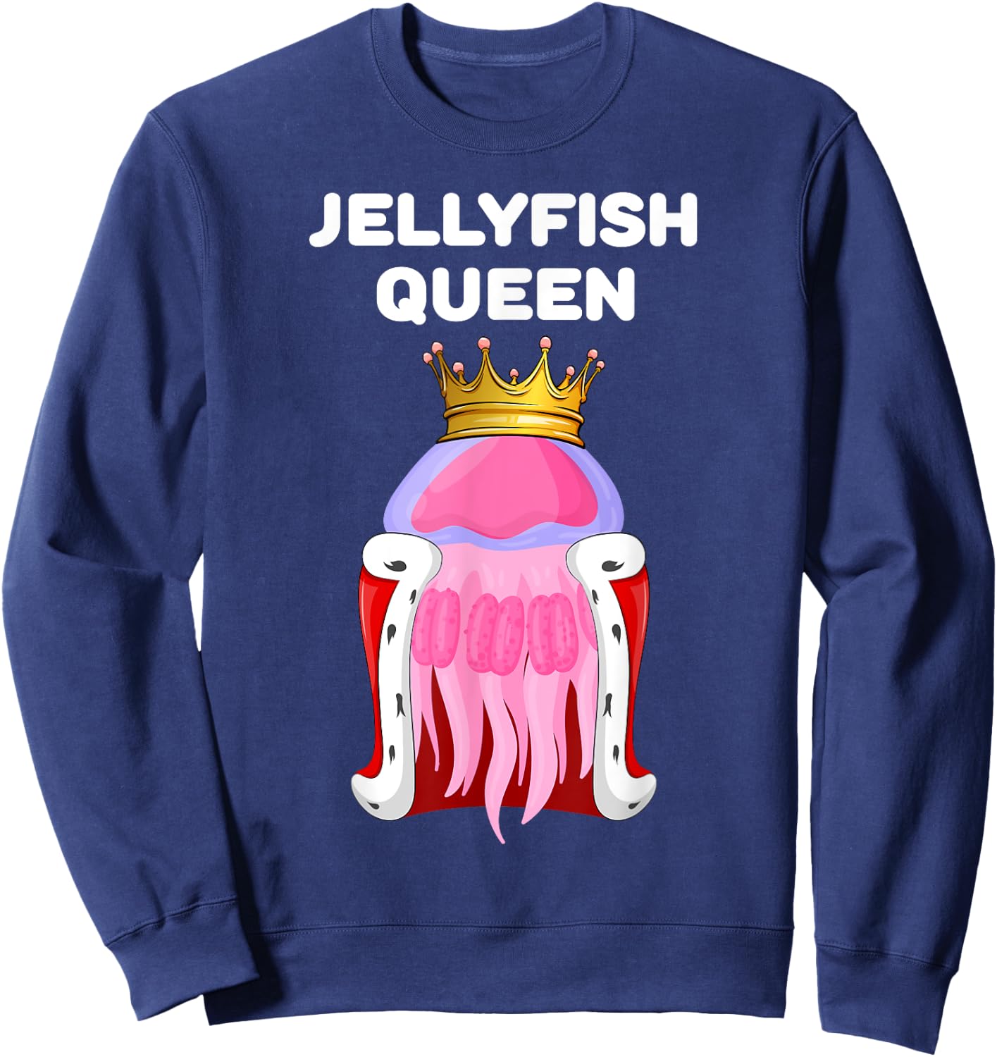 Jellyfish Queen | Jellyfish | Girls Jellyfish Sweatshirt - Sweatshirt | Navy