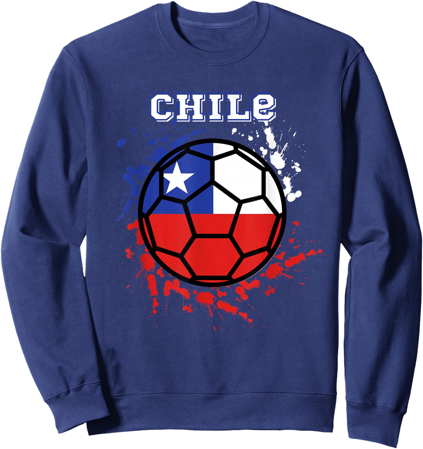 Chile Soccer Chilean Flag Futbol Fan Jersey Sweatshirt - Sweatshirt | Navy