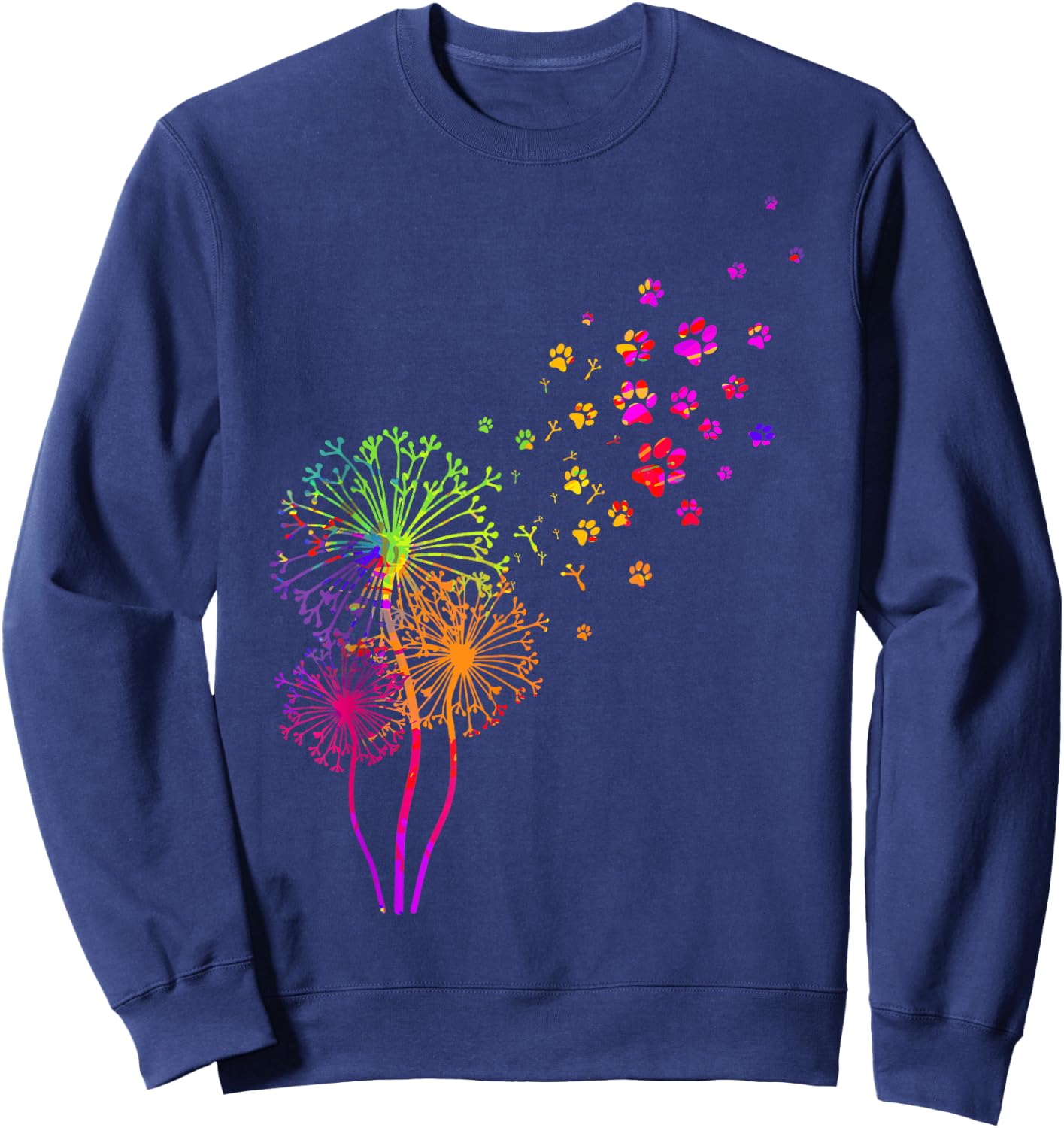 Dandelion Paw Print Sweatshirt - Sweatshirt | Navy