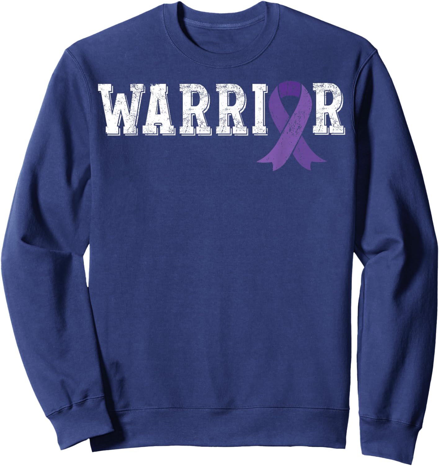 Testicular Cancer Awareness Products Purple Ribbon Gift Sweatshirt - Sweatshirt | Navy