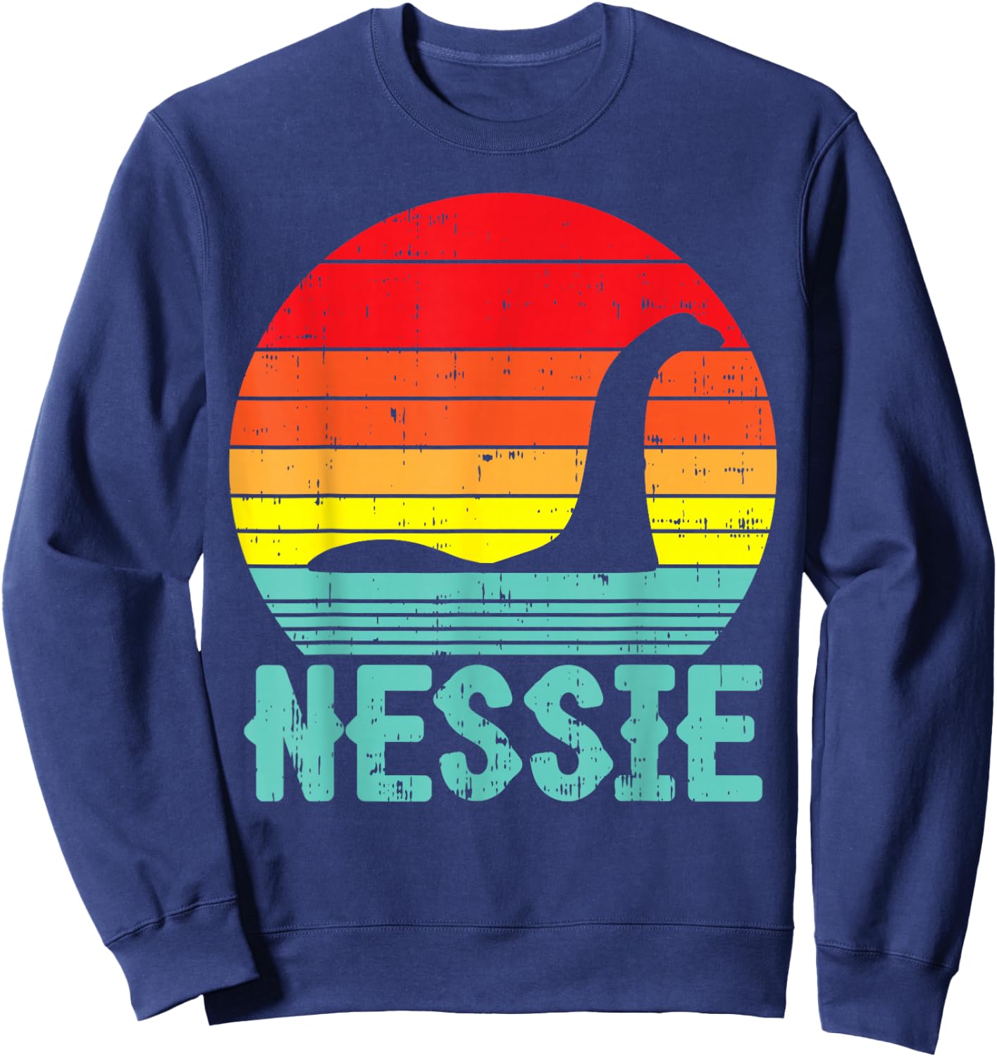 Nessie Loch Ness Monster Retro Nessy Animal Lover Gift Sweatshirt - Sweatshirt | Navy