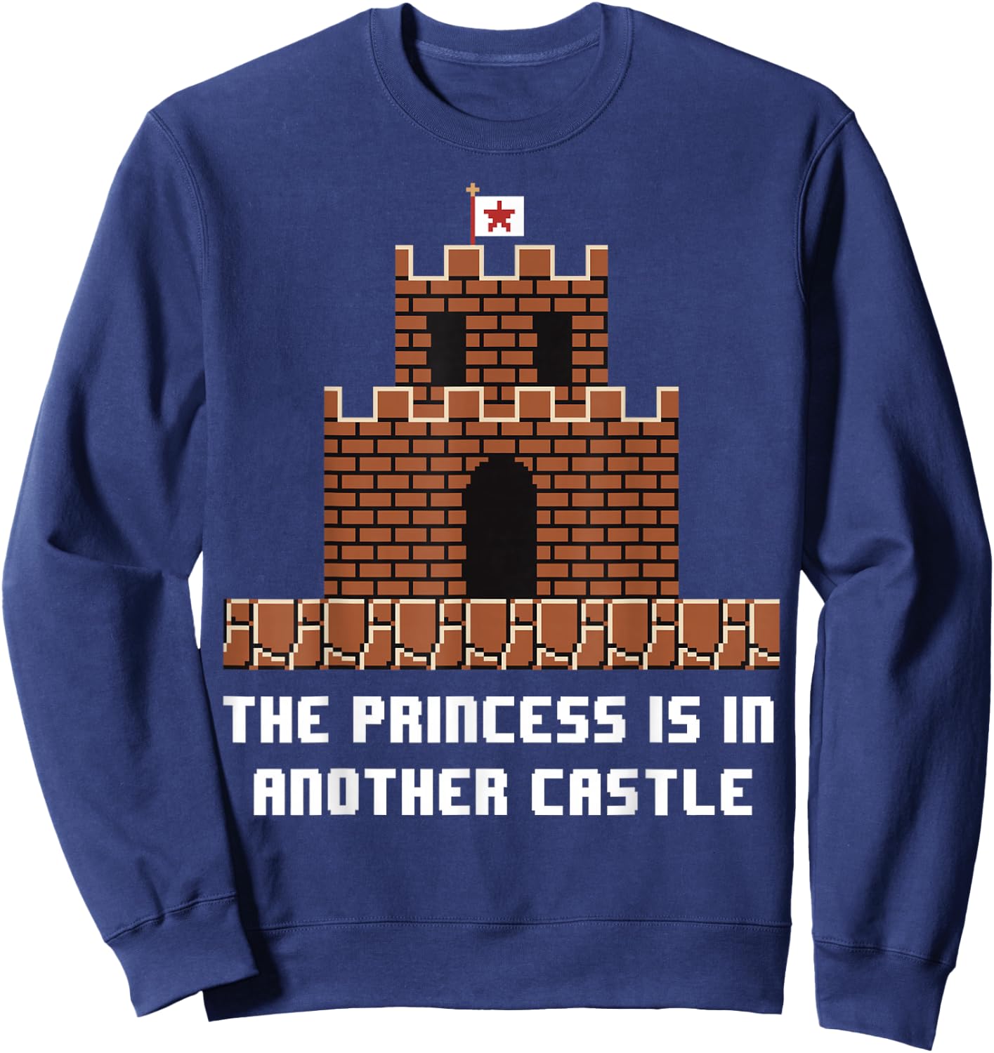 Super Mario The Princess Is In Another Castle Sweatshirt - Sweatshirt | Navy