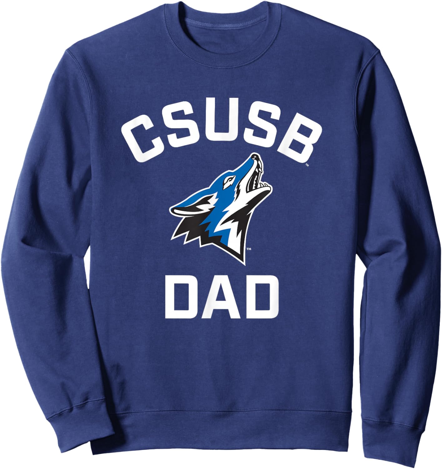 Cal State San Bernardino CSUSB Coyotes Arched Dad Sweatshirt - Sweatshirt | Navy