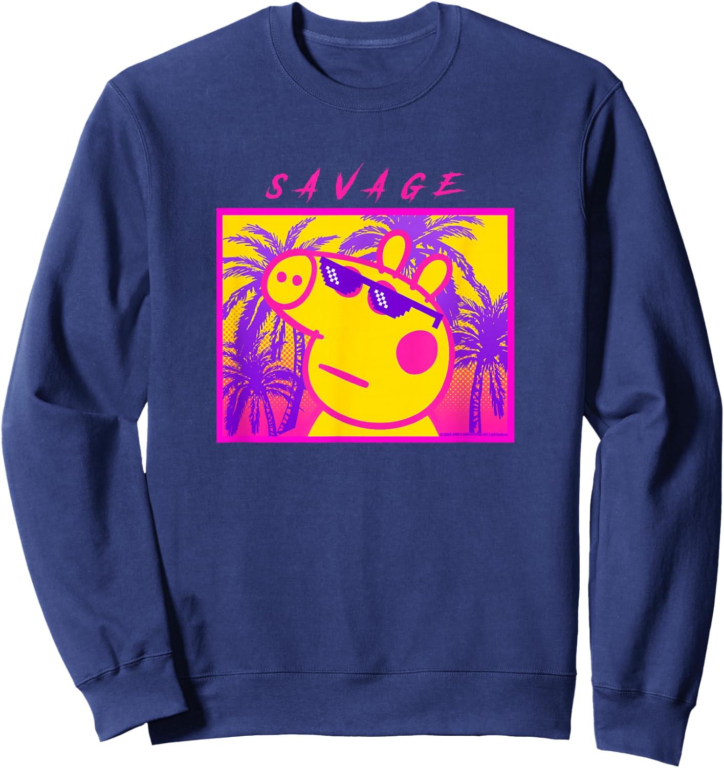 Peppa Pig Savage Portrait Sweatshirt - Sweatshirt | Navy