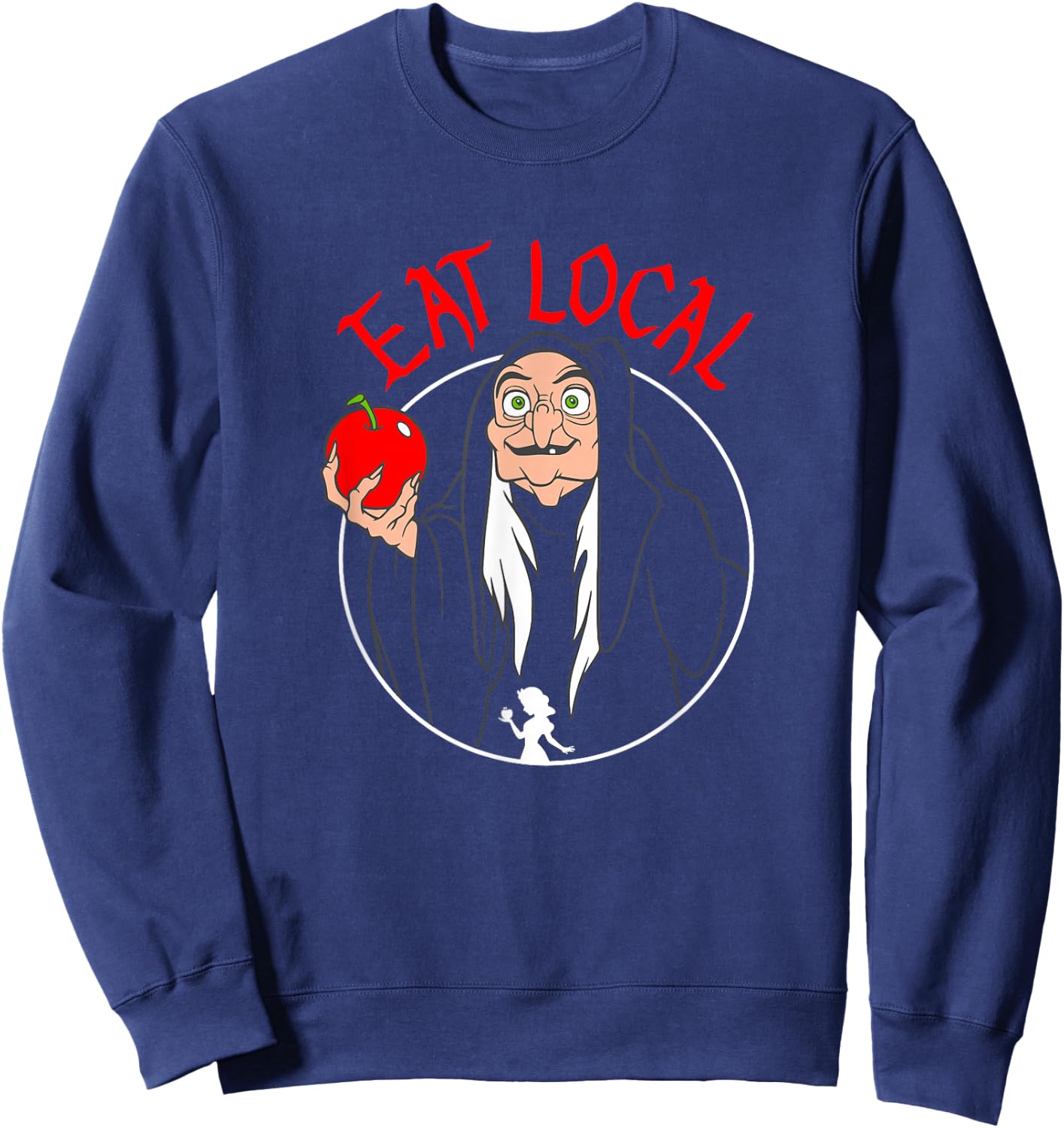Disney Snow White Evil Queen Apple Eat Local Sweatshirt - Sweatshirt | Navy