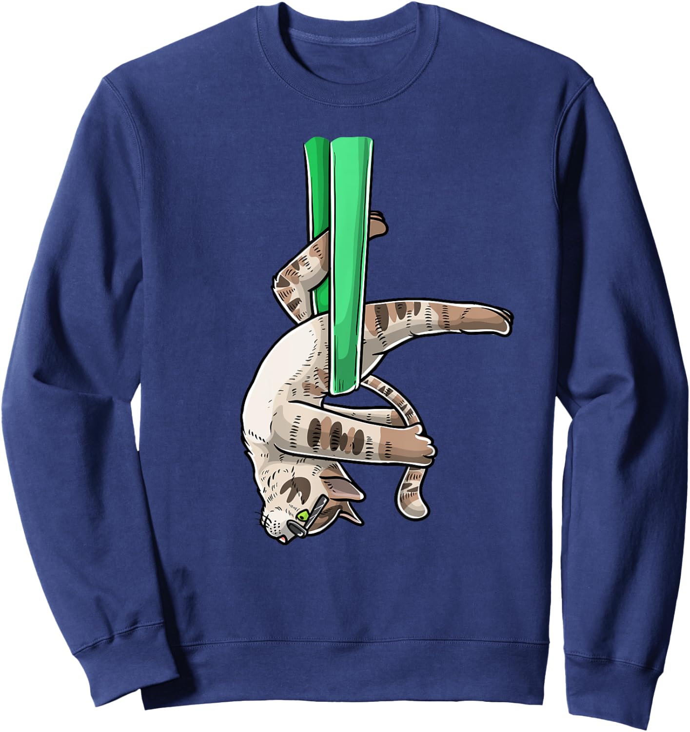 Aerial Cat Yoga Gymnastics Acrobatic Sweatshirt - Sweatshirt | Navy