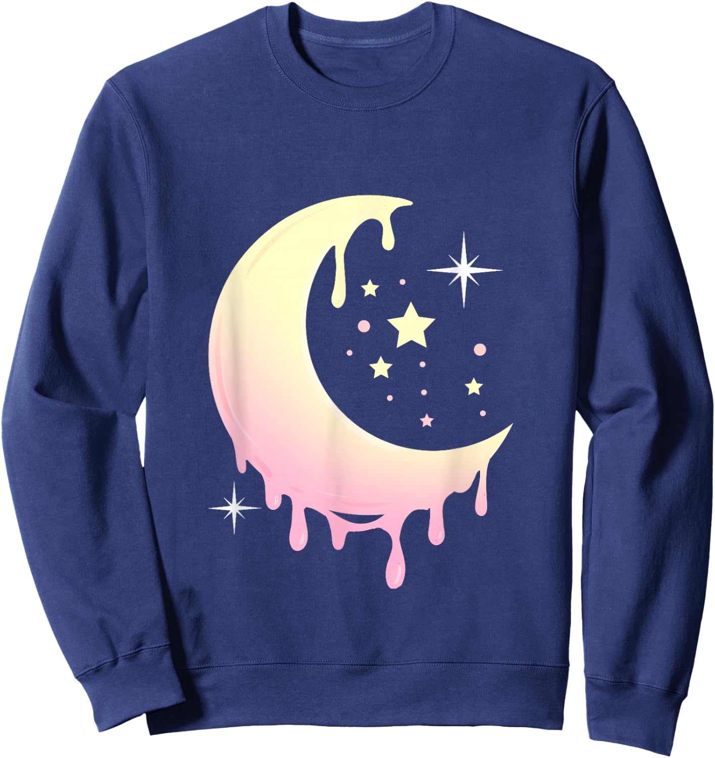 Pastel Moon Kawaii Pastel Goth Sweatshirt - Sweatshirt | Navy