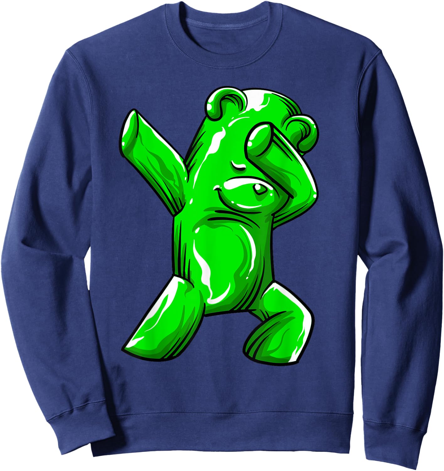 Funny Dabbing Gummy Bear Gift Cool Jelly Candy Animal Dance Sweatshirt - Sweatshirt | Navy