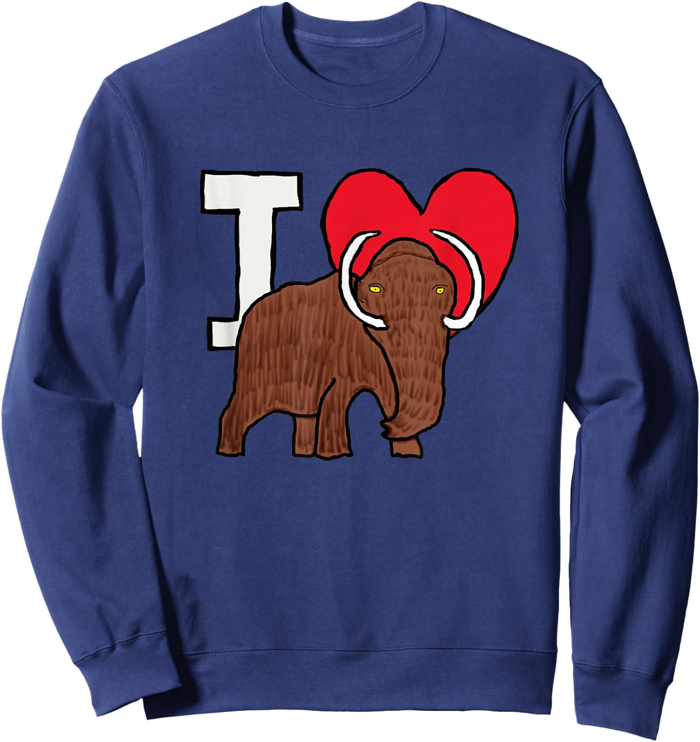 I Love Woolly Mammoths Sweatshirt - Sweatshirt | Navy