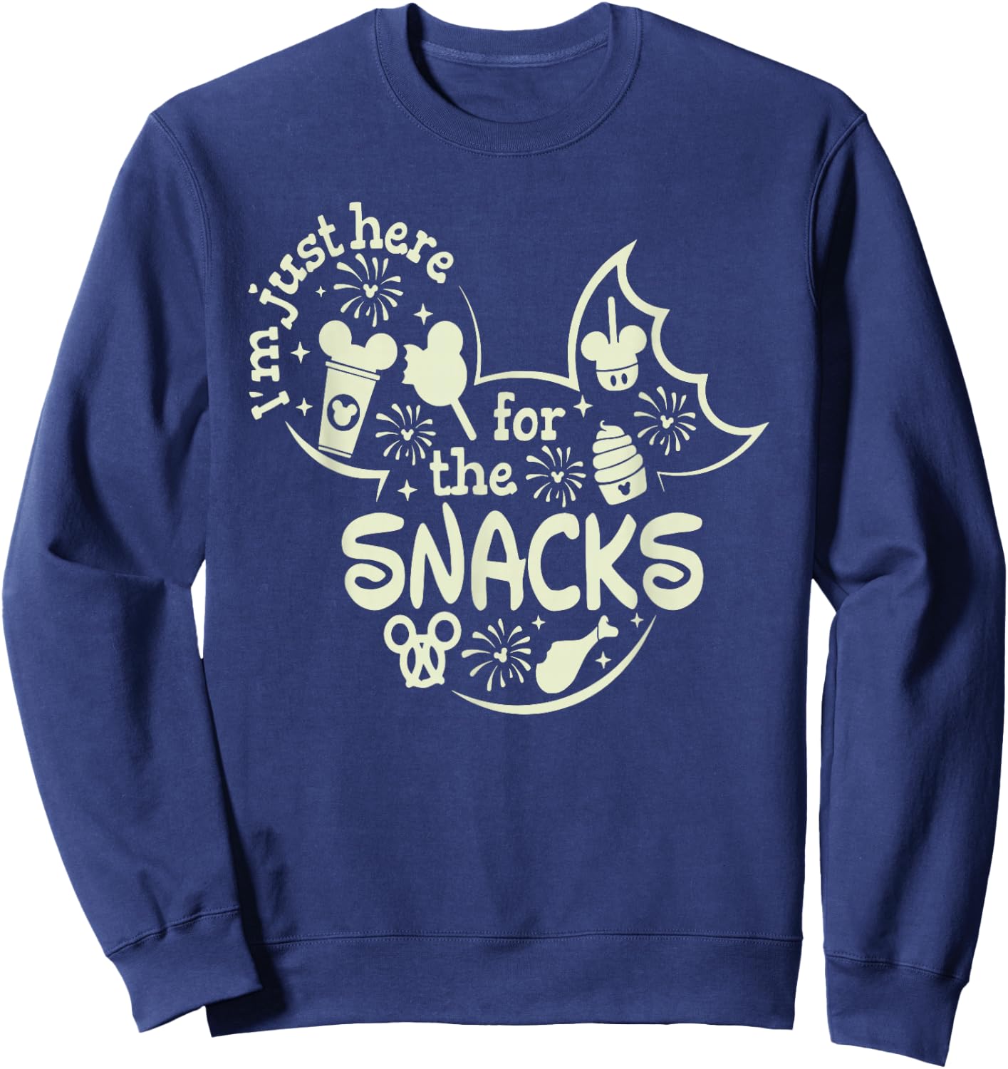 I'm Here For The Snacks, Snacks Goals Sweatshirt - Sweatshirt | Navy