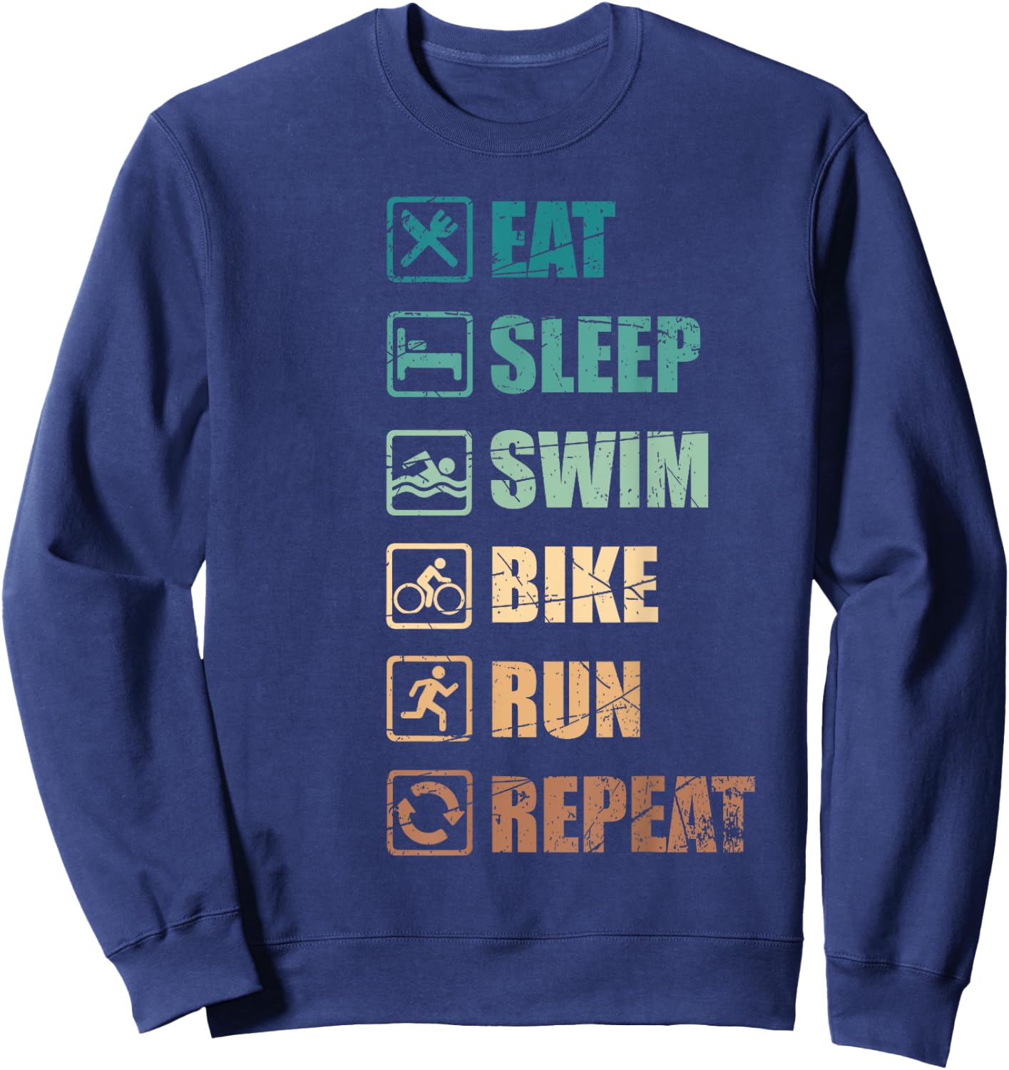 Funny Hobby Triathlete Gift Sports Triathlon Sweatshirt - Sweatshirt | Navy