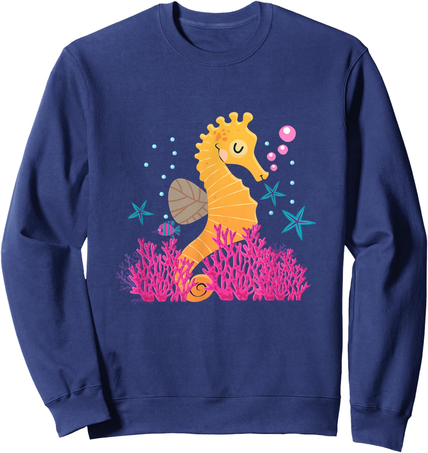 Sea Animal Ocean Creature Seahorse Sweatshirt - Sweatshirt | Navy