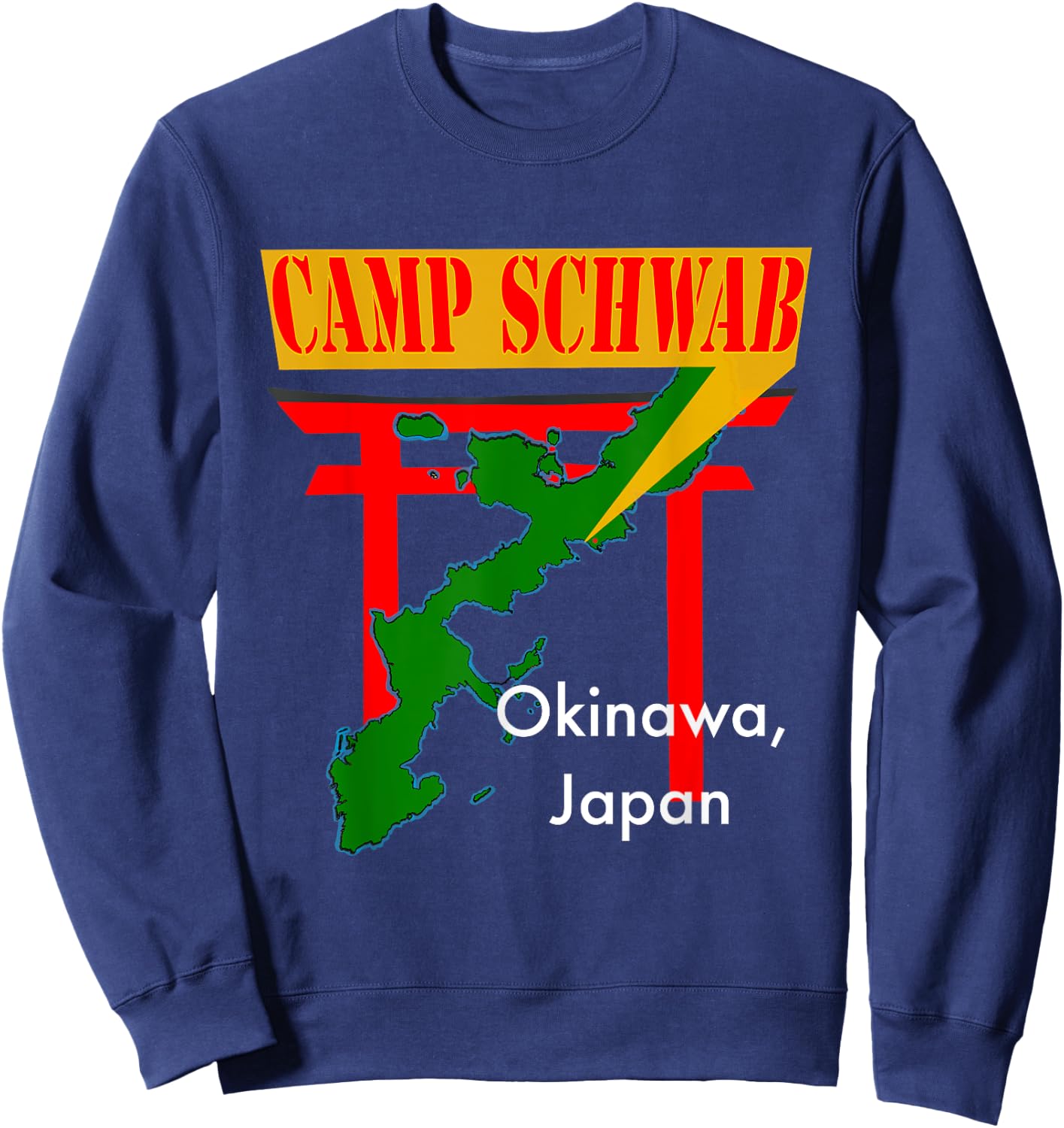 Camp Schwab, Nago, Okinawa, Japan Sweatshirt - Sweatshirt | Navy