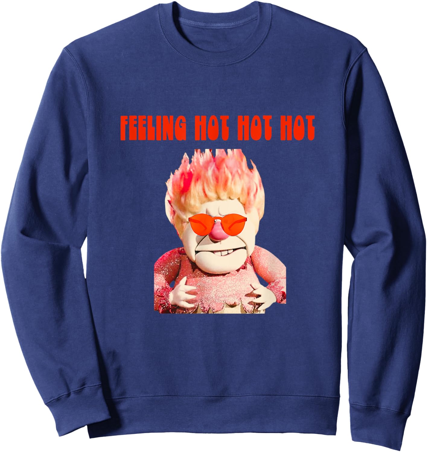 Hot Weather Miser Humorous Heat Funny Sweatshirt - Sweatshirt | Navy