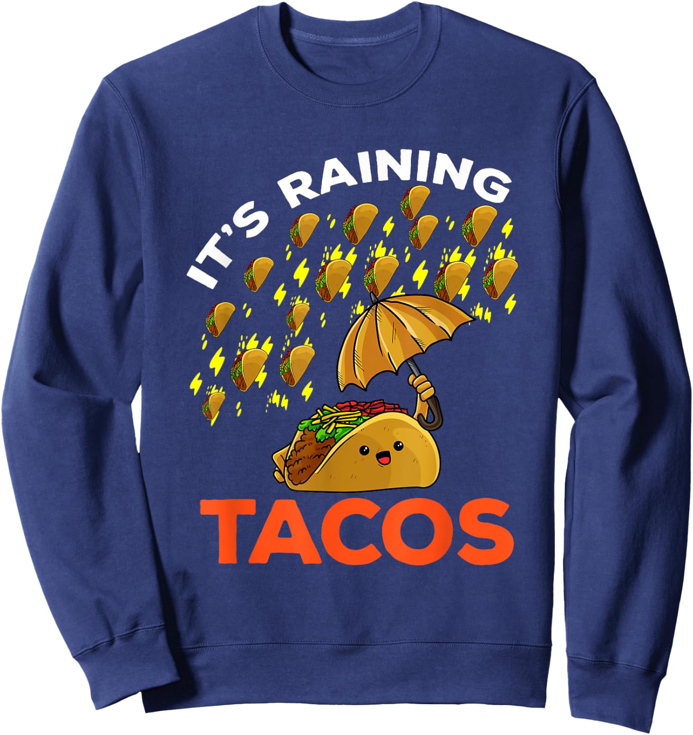 It's Raining Tacos Funny Mexican Food Kids Boy Girl Sweatshirt - Sweatshirt | Navy