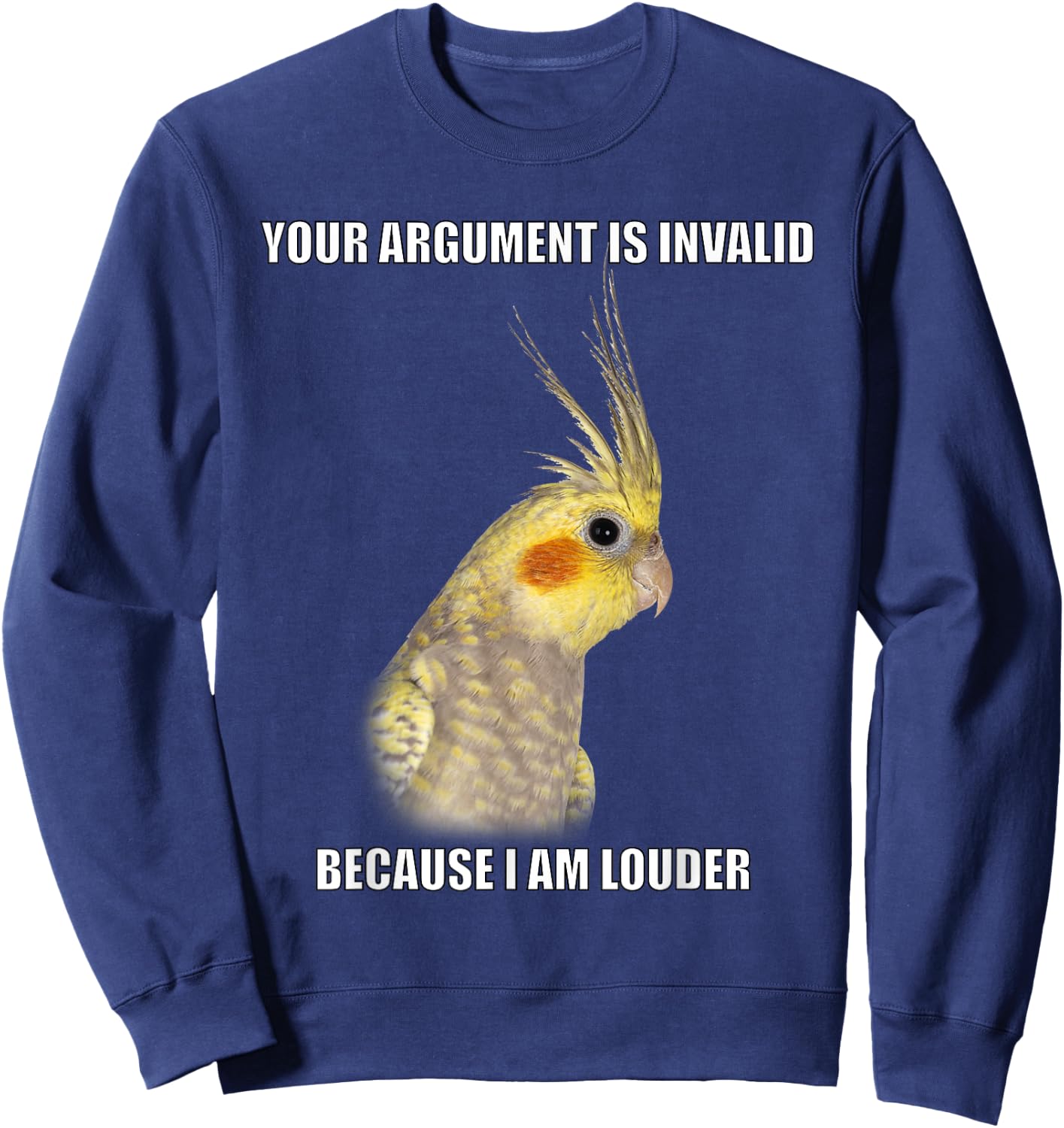COCKATIEL Birds Funny Cockatiels Design Sweatshirt - Sweatshirt | Navy