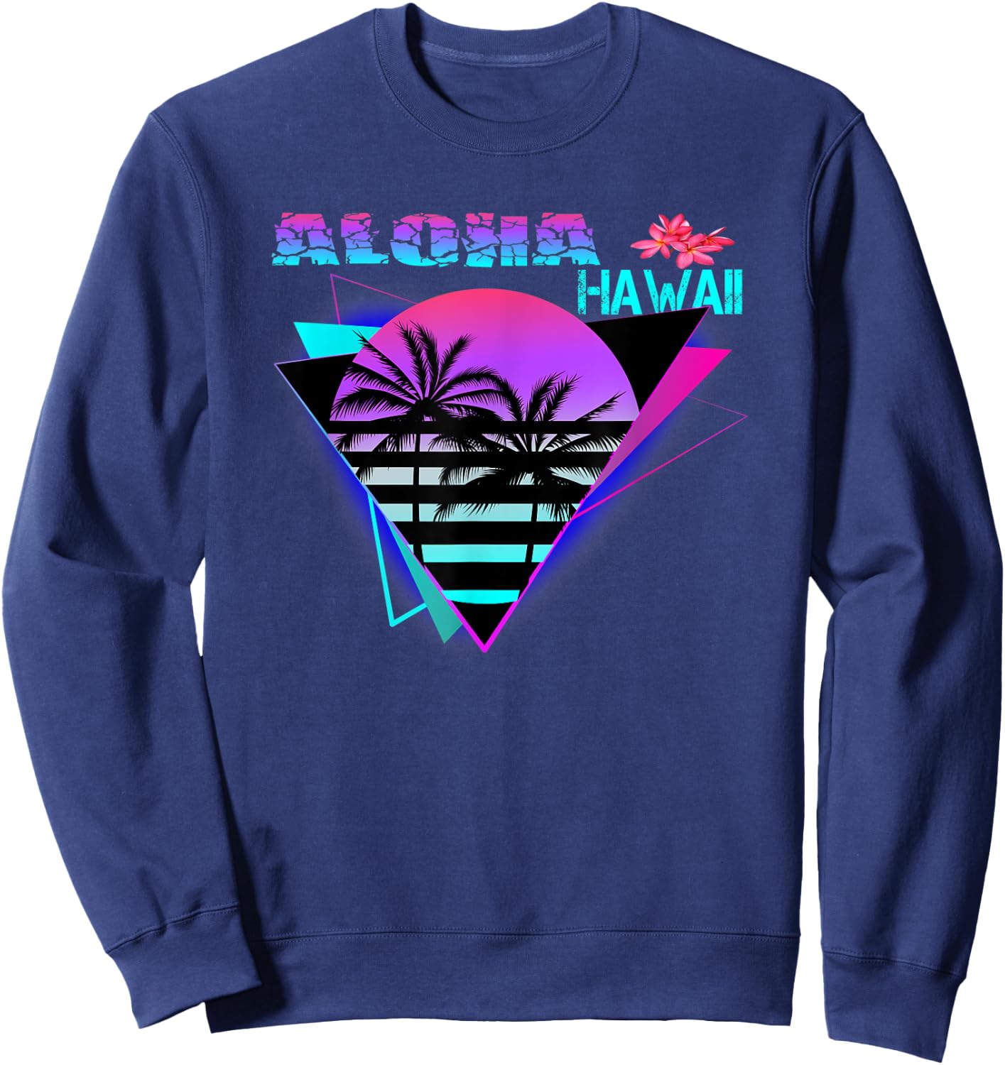 Aloha Hawaii Island Palm Beach Women Kids Sweatshirt - Sweatshirt | Navy
