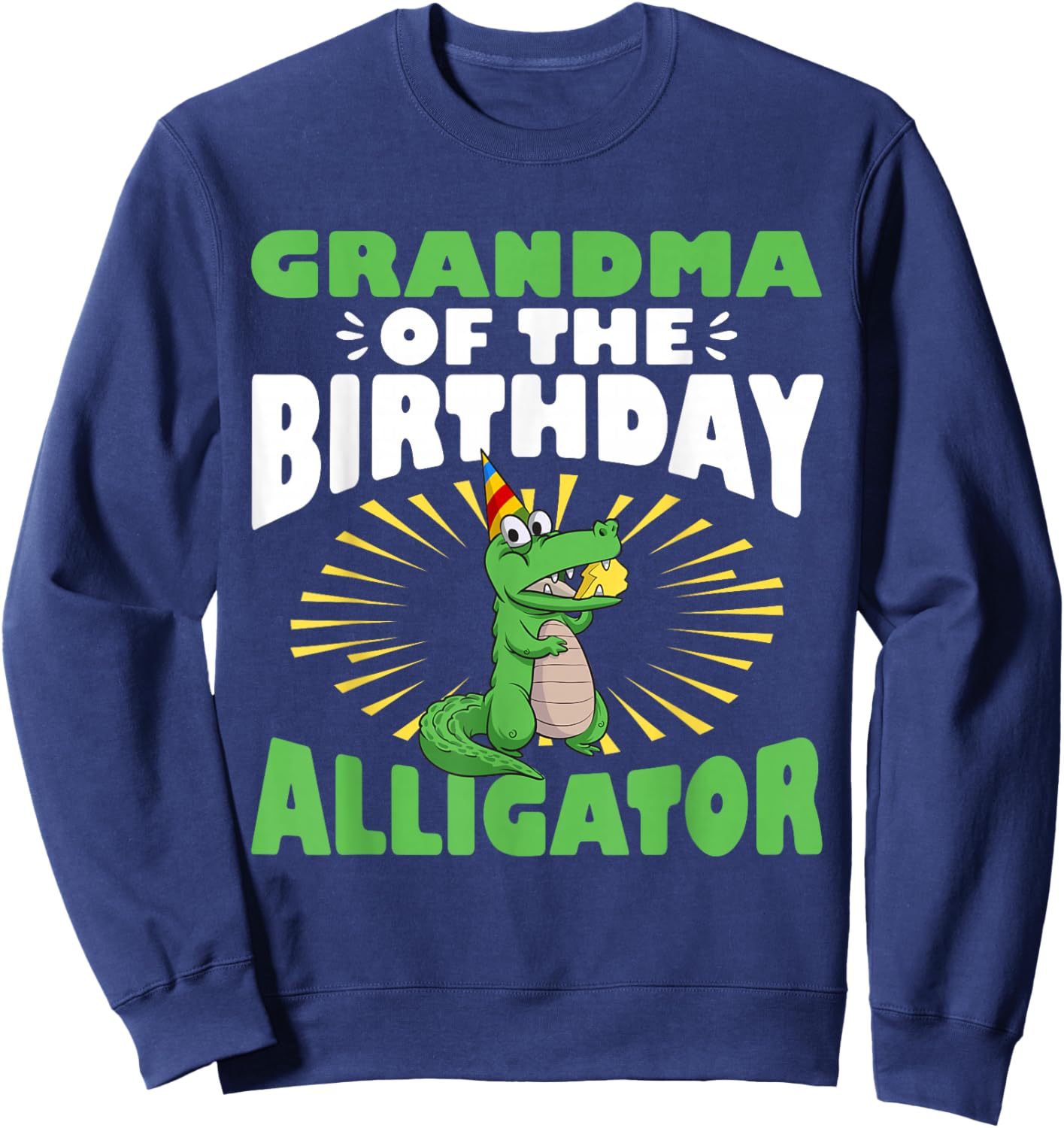 Alligator Birthday Crocodile Alligator Grandma Sweatshirt - Sweatshirt | Navy
