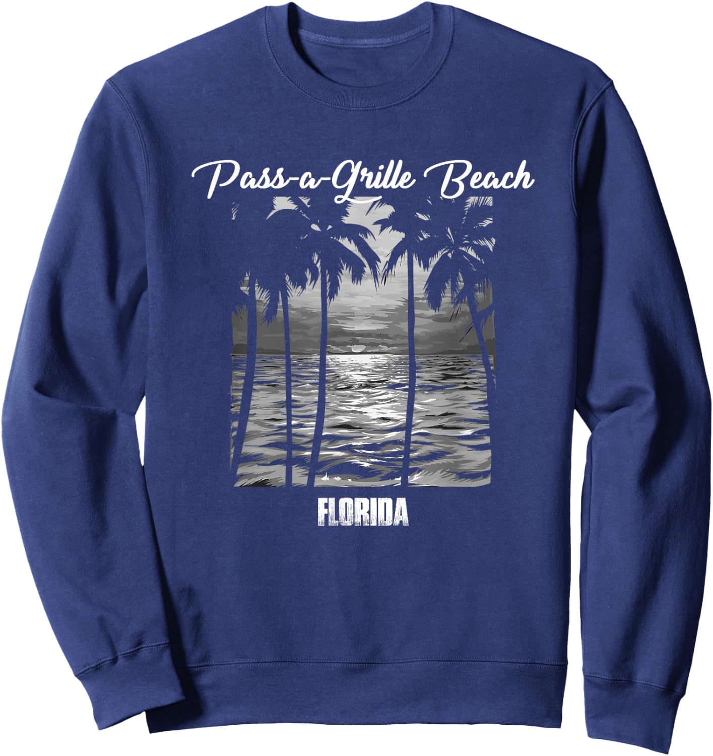 Pass-a-Grille Beach Souvenir - Florida Reminder Women Kids Sweatshirt - Sweatshirt | Navy
