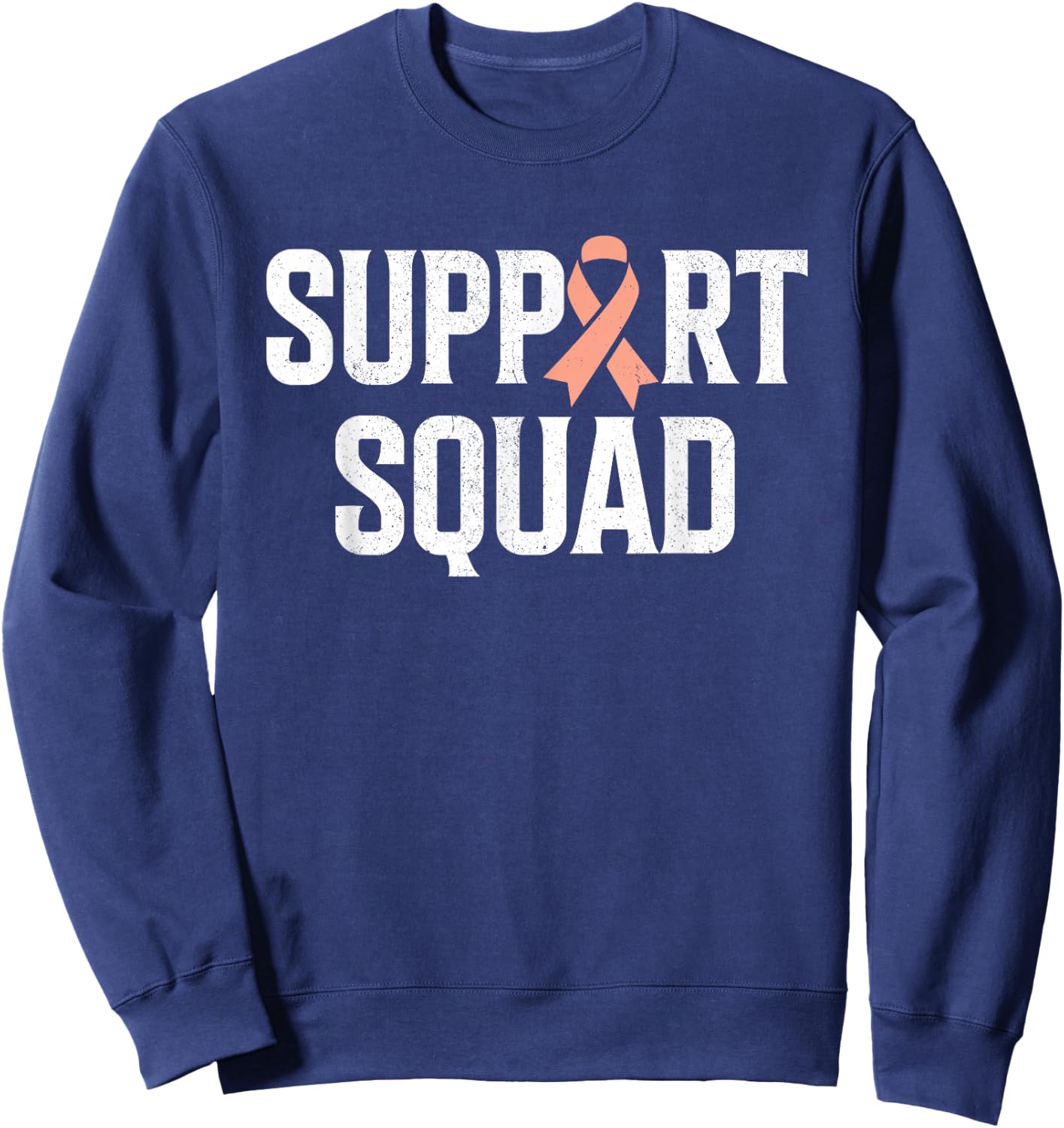 Support Squad Support Uterine Cancer Awareness Sweatshirt - Sweatshirt | Navy