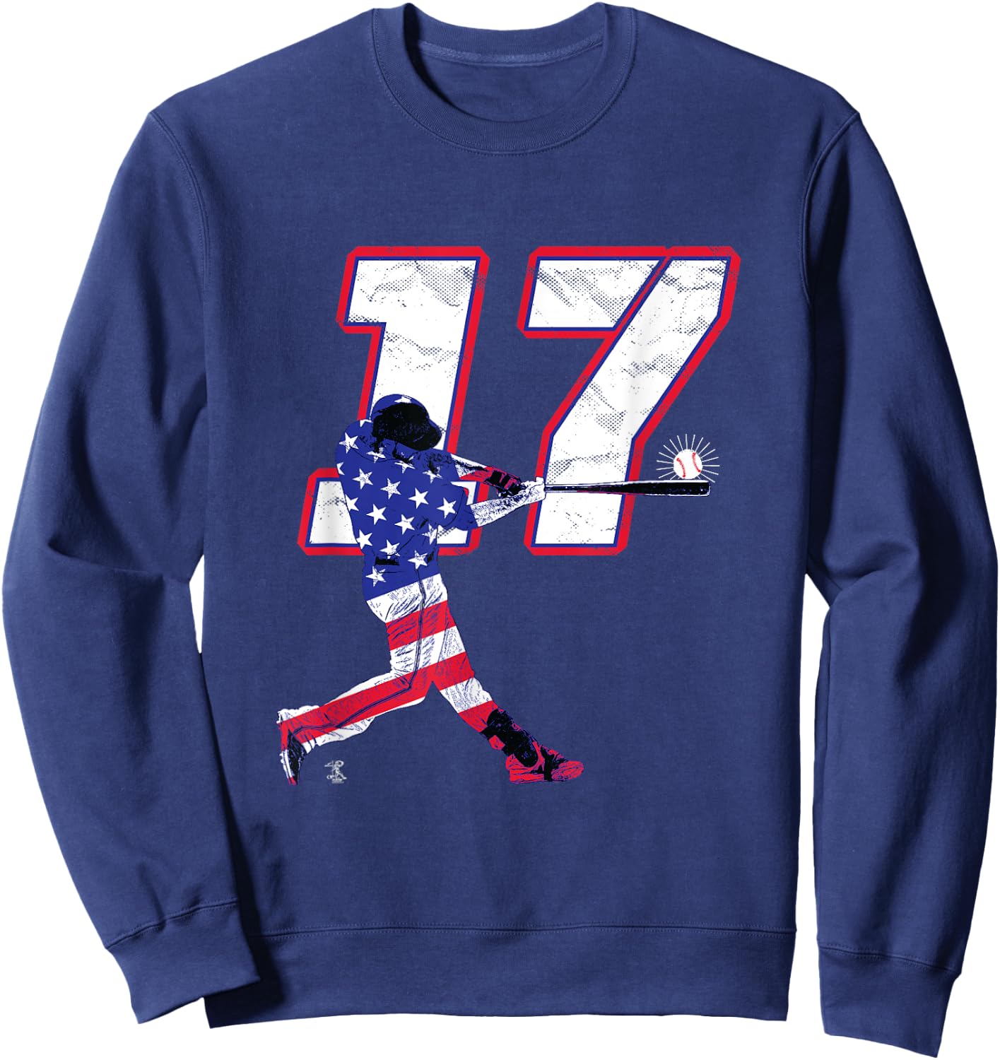Rhys Hoskins Flag Silhouette Gameday Sweatshirt - Sweatshirt | Navy