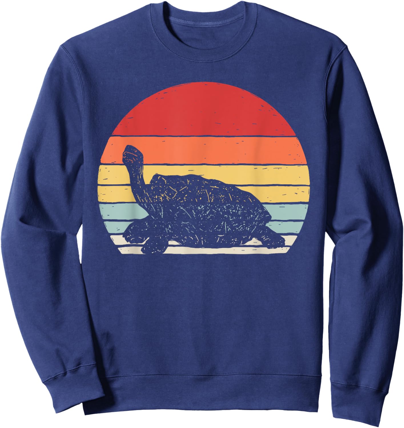 Vintage Retro Galapagos Tortoise Sweatshirt - Sweatshirt | Navy